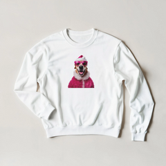 Pink Christmas Dog