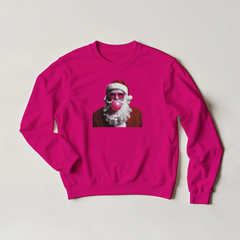 Pink Christmas Santa Puff