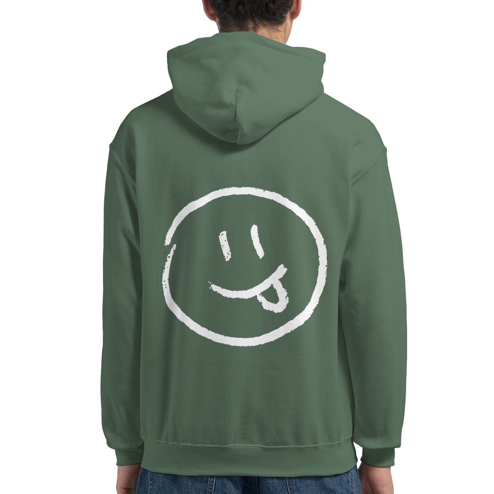 Chalk Smily Exited | Hoodie Unisex - Tshirt-Fabriek.nl