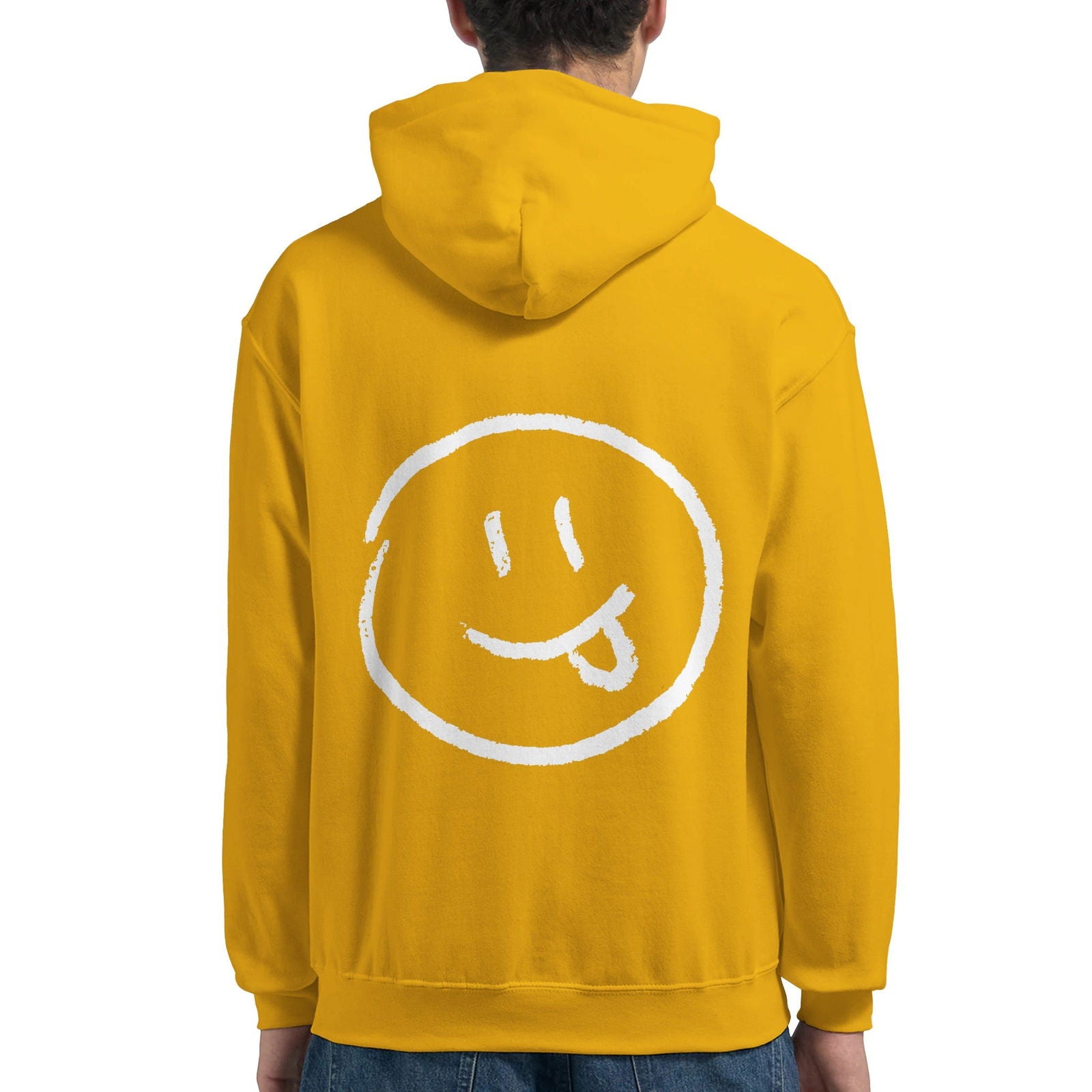 Chalk Smily Exited | Hoodie Unisex - Tshirt-Fabriek.nl