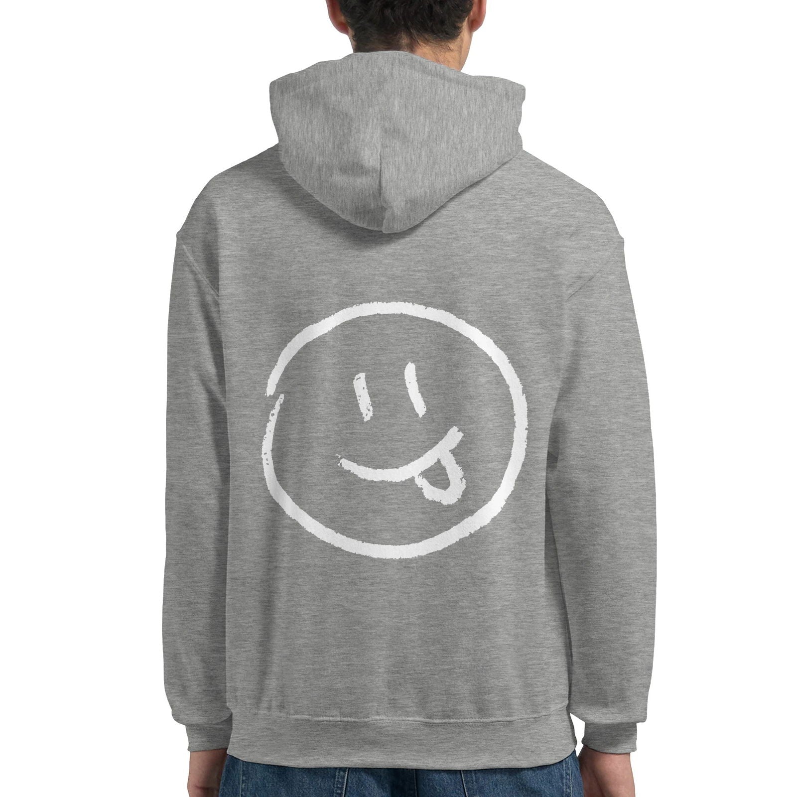 Chalk Smily Exited | Hoodie Unisex - Tshirt-Fabriek.nl