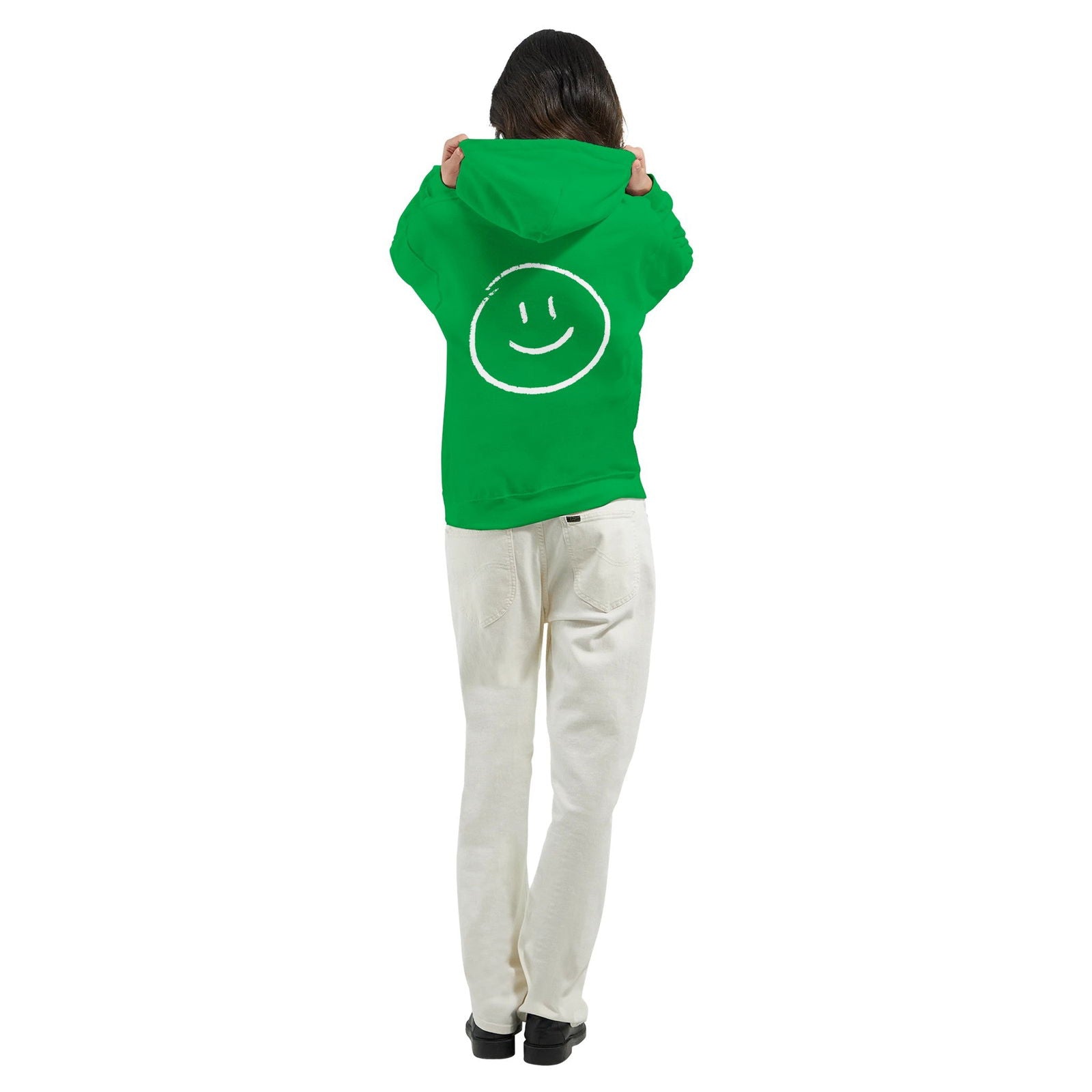 Chalk Smily Happy | Hoodie Unisex - Tshirt-Fabriek.nl