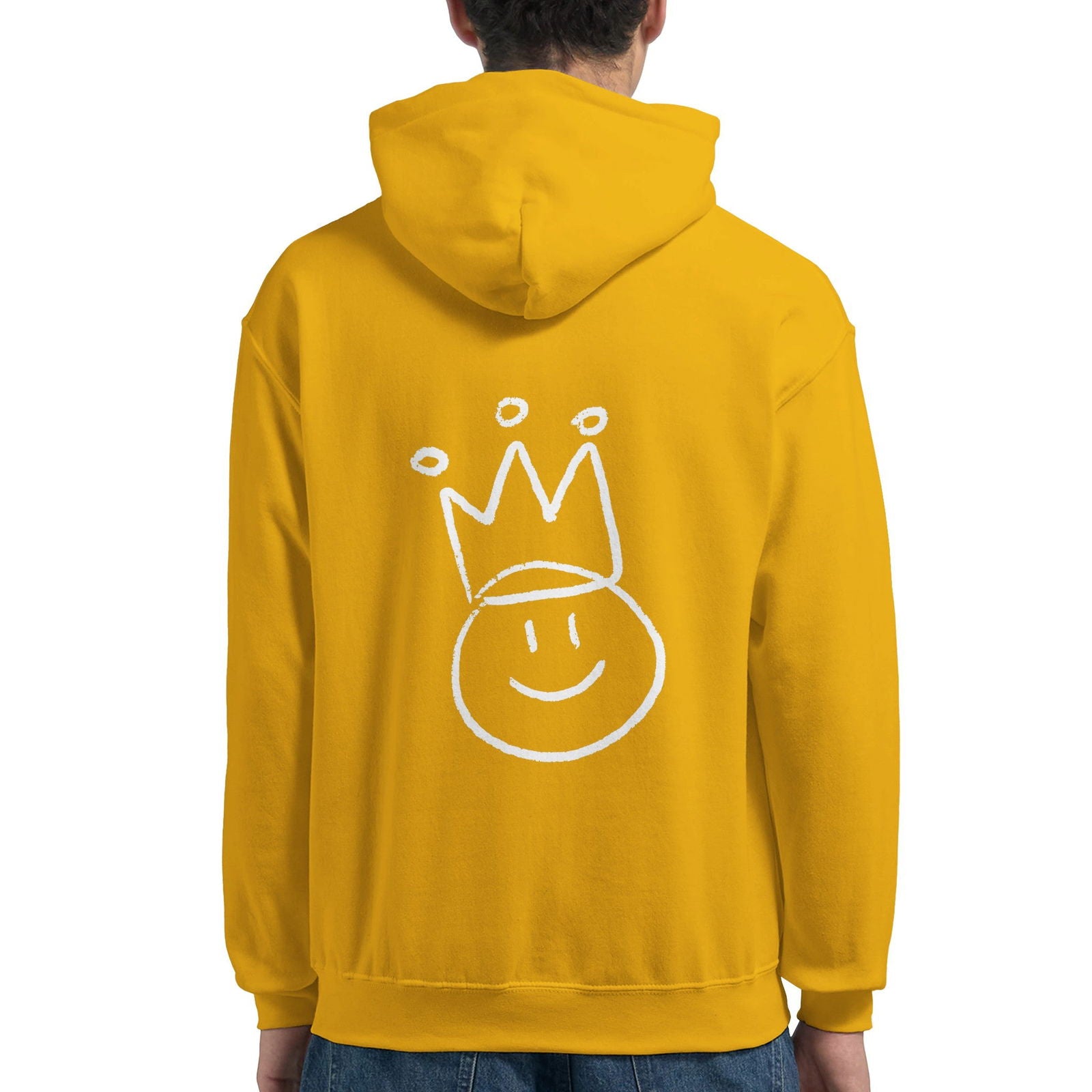 Chalk Smily King | Hoodie Unisex - Tshirt-Fabriek.nl