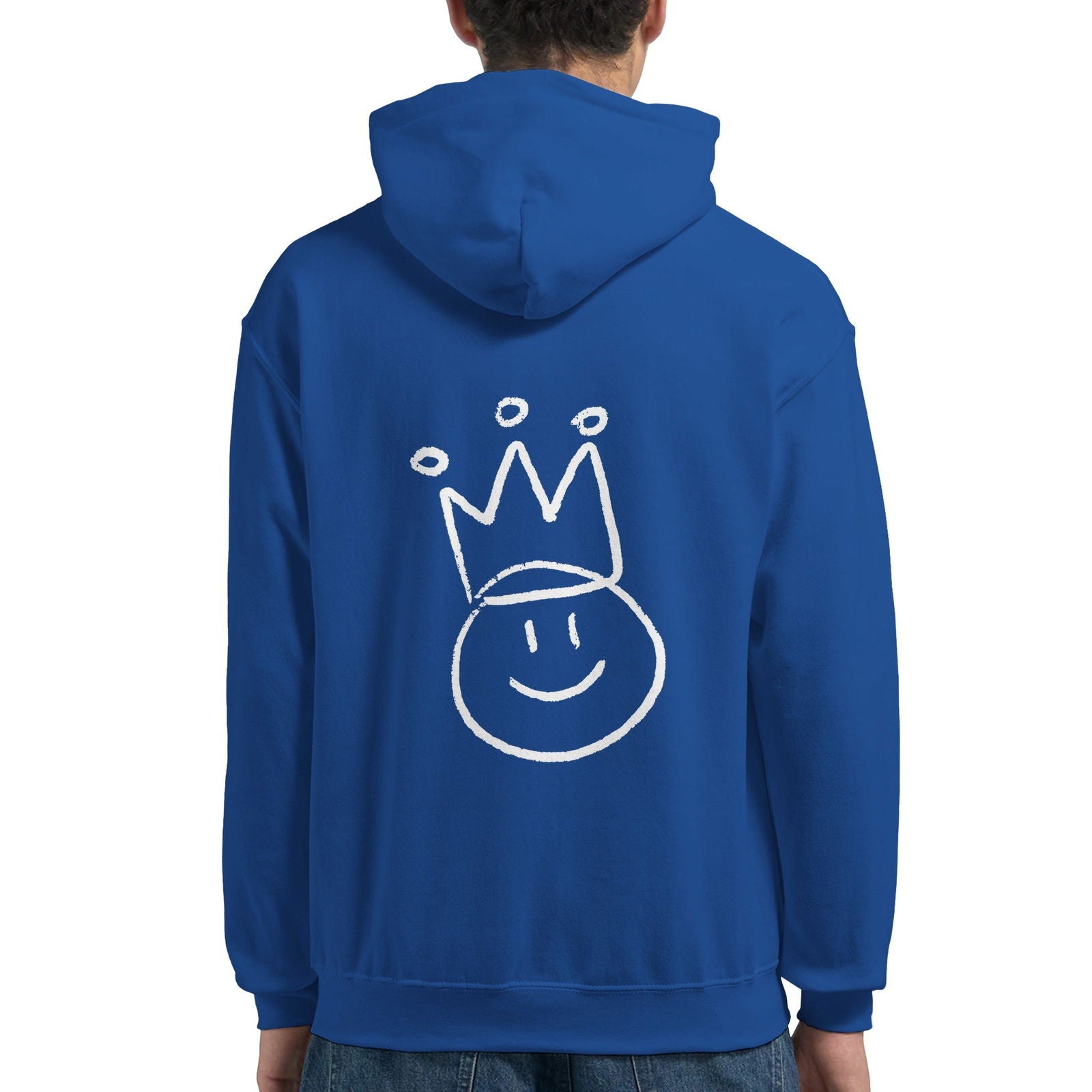 Chalk Smily King | Hoodie Unisex - Tshirt-Fabriek.nl