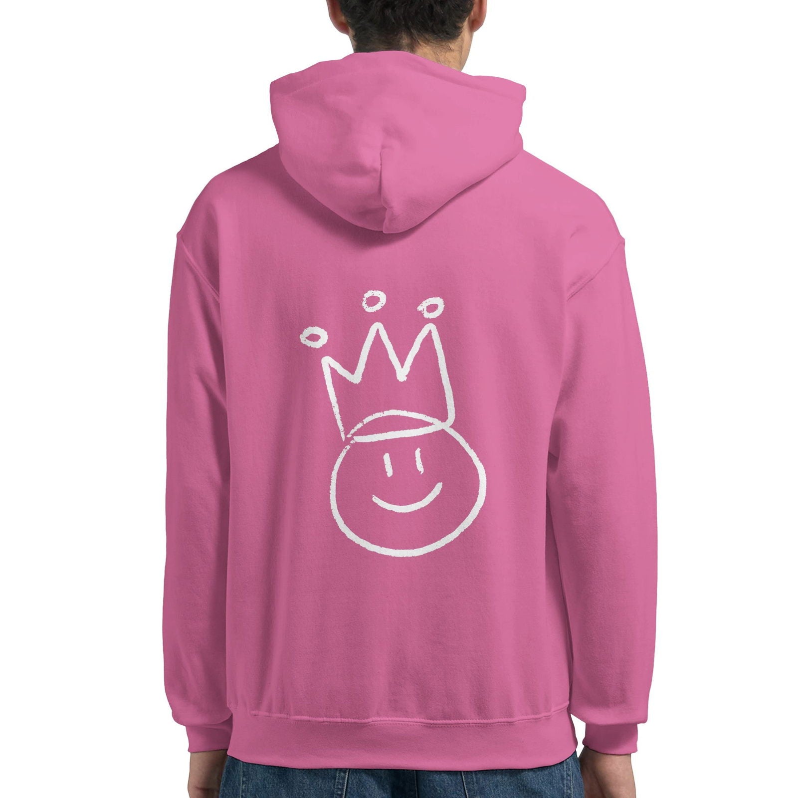 Chalk Smily King | Hoodie Unisex - Tshirt-Fabriek.nl