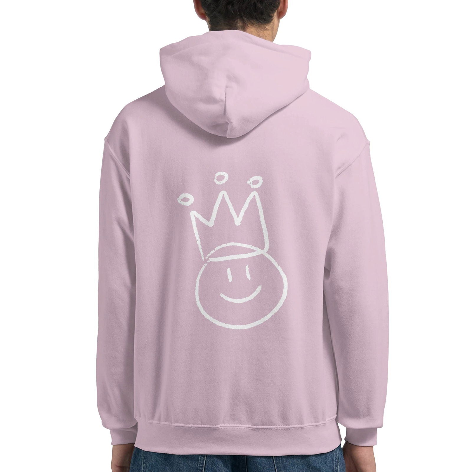 Chalk Smily King | Hoodie Unisex - Tshirt-Fabriek.nl