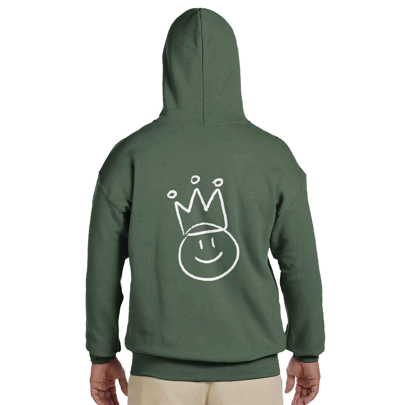 Chalk Smily King | Hoodie Unisex - Tshirt-Fabriek.nl