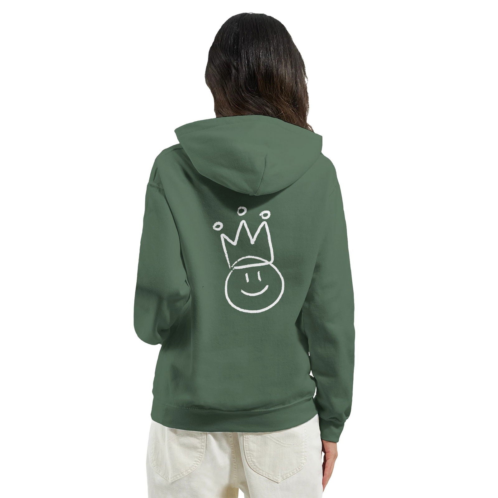 Chalk Smily King | Hoodie Unisex - Tshirt-Fabriek.nl