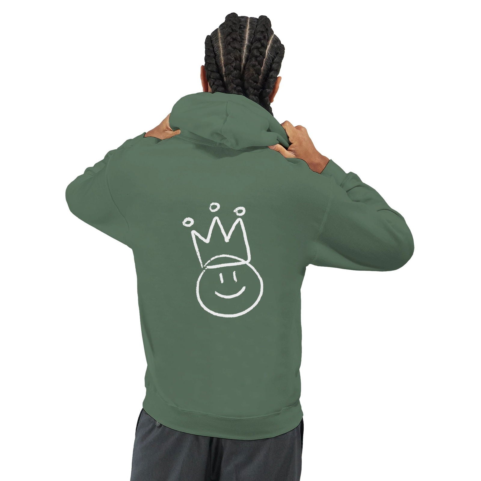 Chalk Smily King | Hoodie Unisex - Tshirt-Fabriek.nl