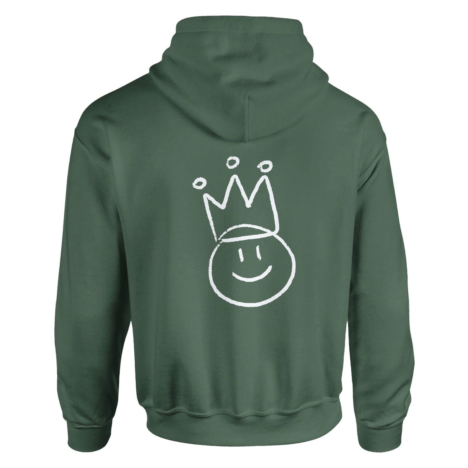 Chalk Smily King | Hoodie Unisex - Tshirt-Fabriek.nl