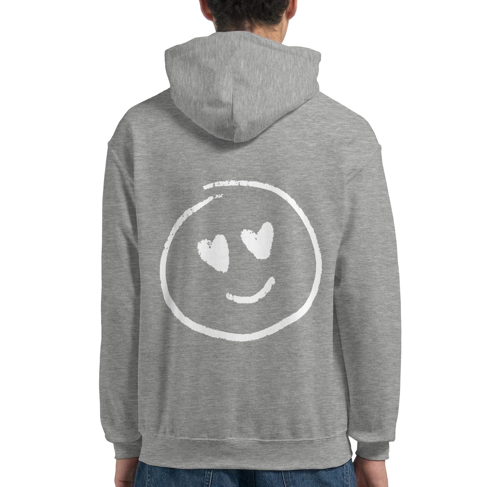 Chalk Smily Love | Hoodie Unisex - Tshirt-Fabriek.nl