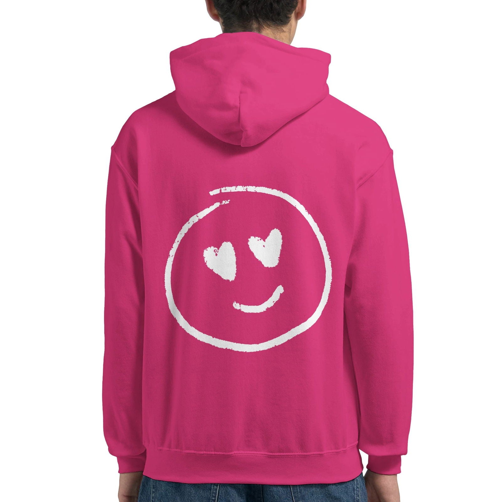 Chalk Smily Love | Hoodie Unisex - Tshirt-Fabriek.nl