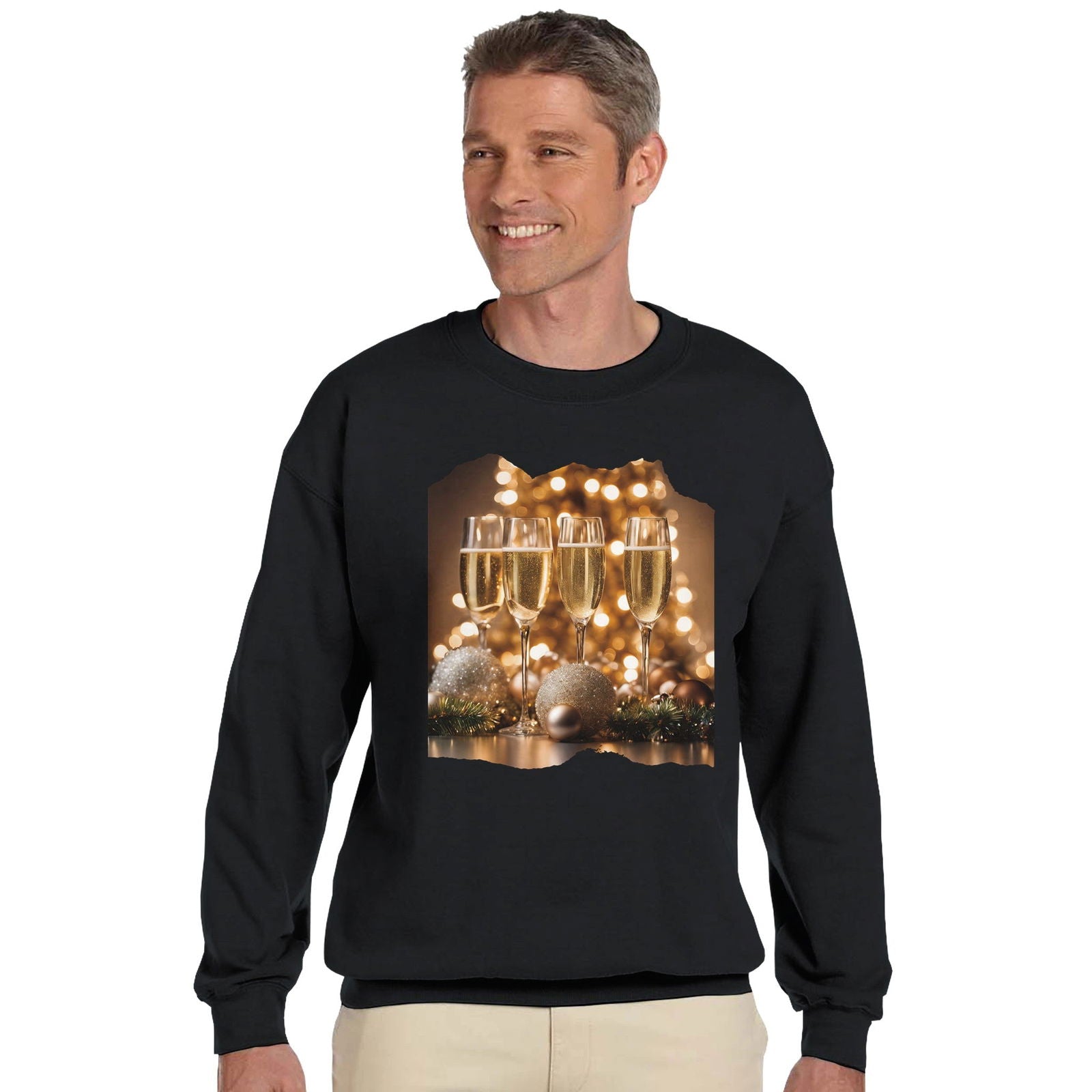 Champagne Christmas | Kerst Trui Unisex - Tshirt-Fabriek.nl