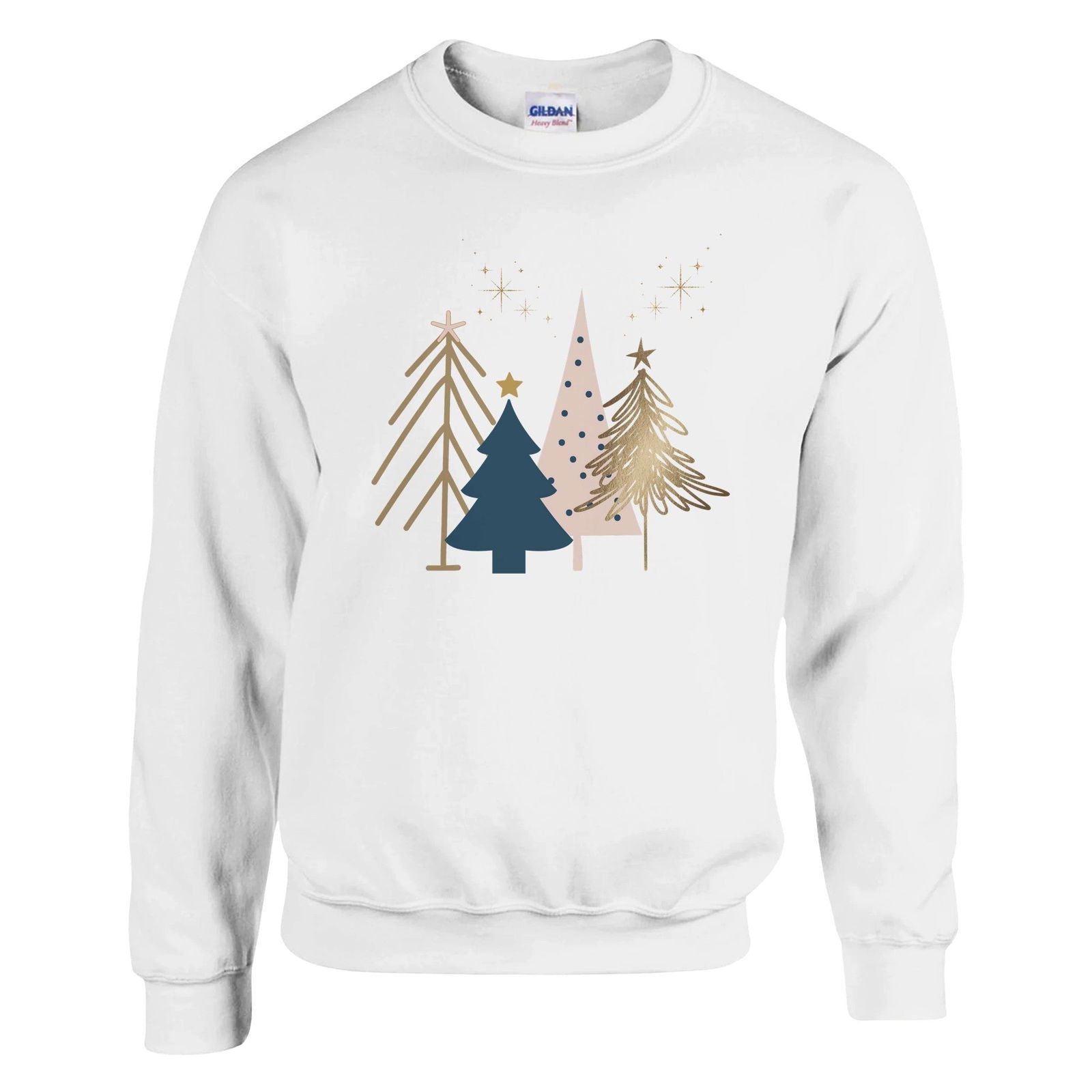 Christmas trees gold | Trui Unisex - Tshirt-Fabriek.nl