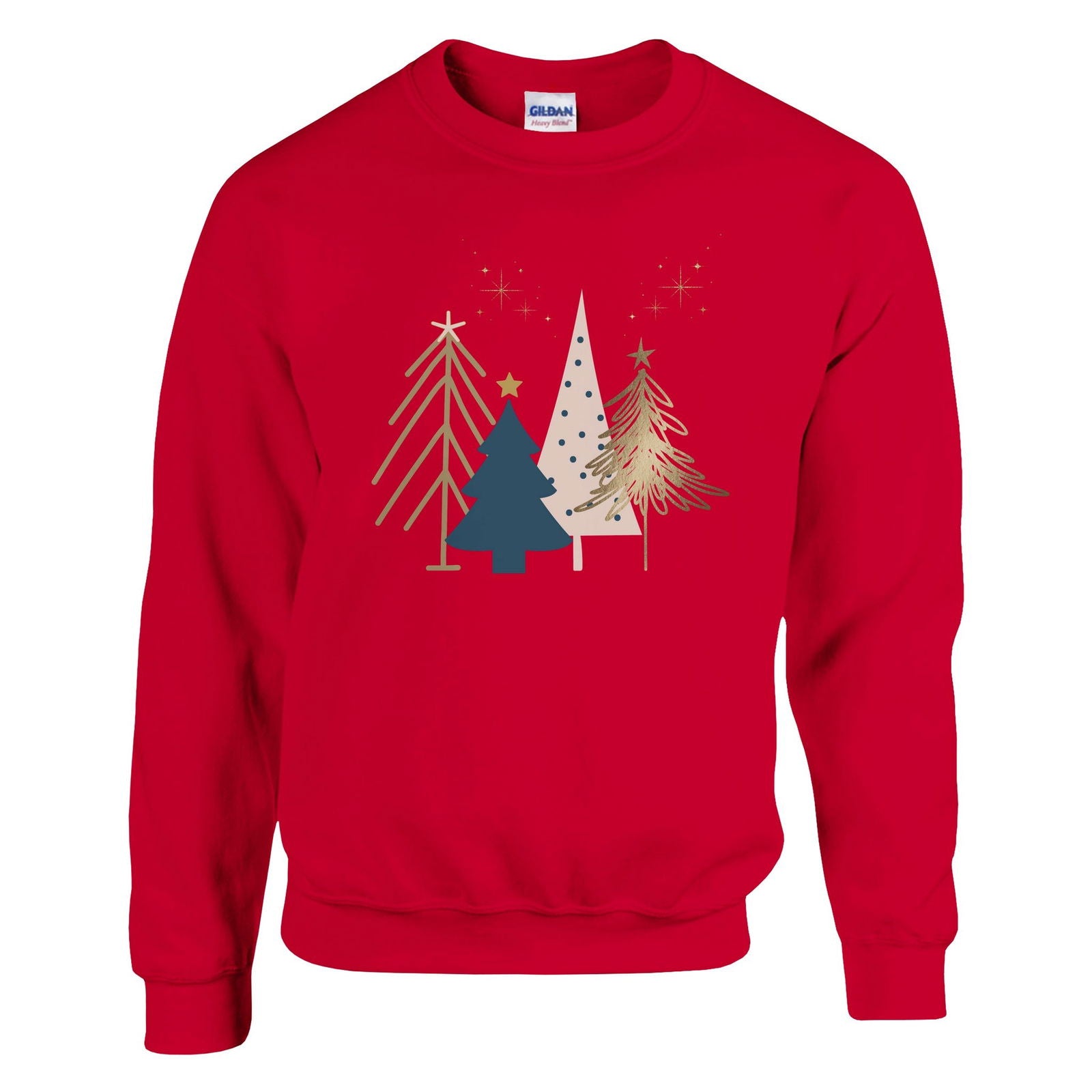 Christmas trees gold | Trui Unisex - Tshirt-Fabriek.nl