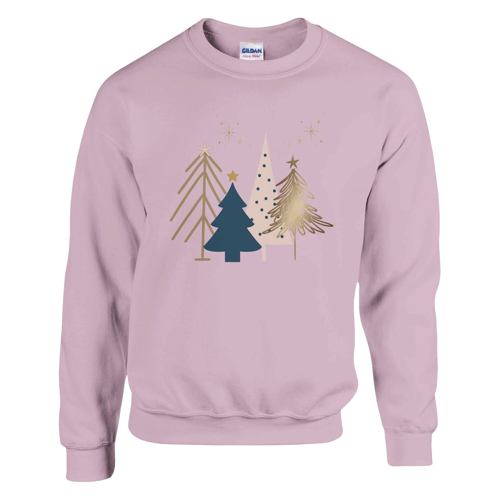 Christmas trees gold | Trui Unisex - Tshirt-Fabriek.nl