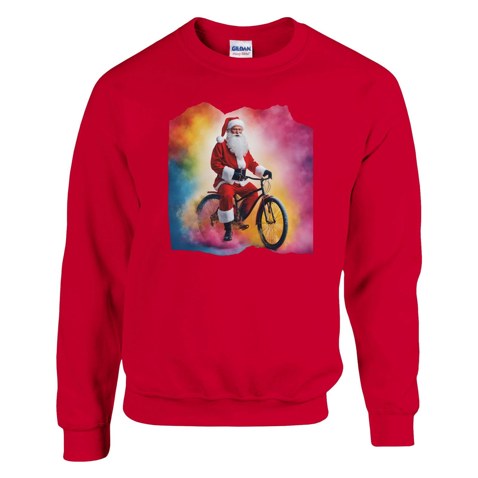 Kerstman op fiets | Trui Unisex - Tshirt-Fabriek.nl