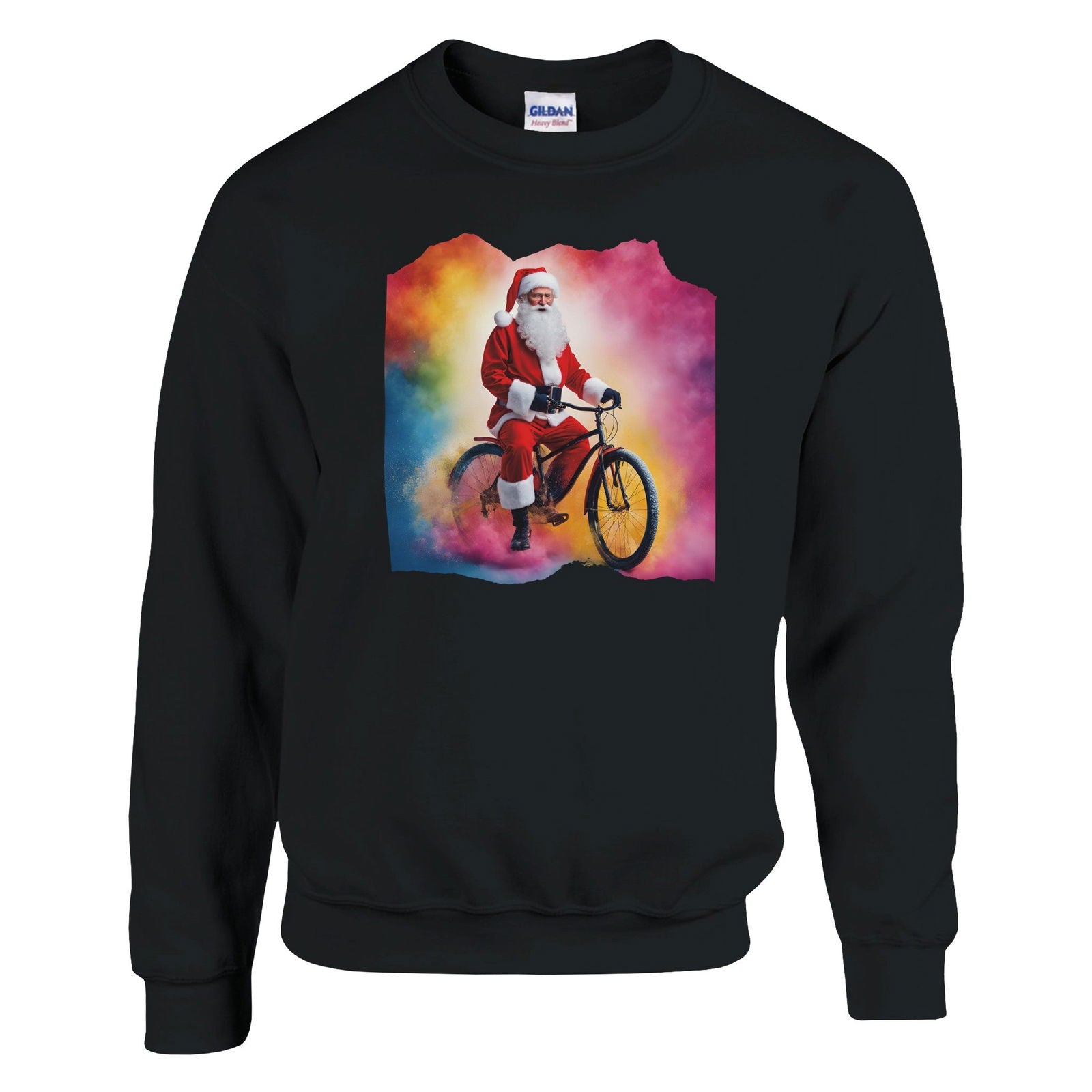 Kerstman op fiets | Trui Unisex - Tshirt-Fabriek.nl