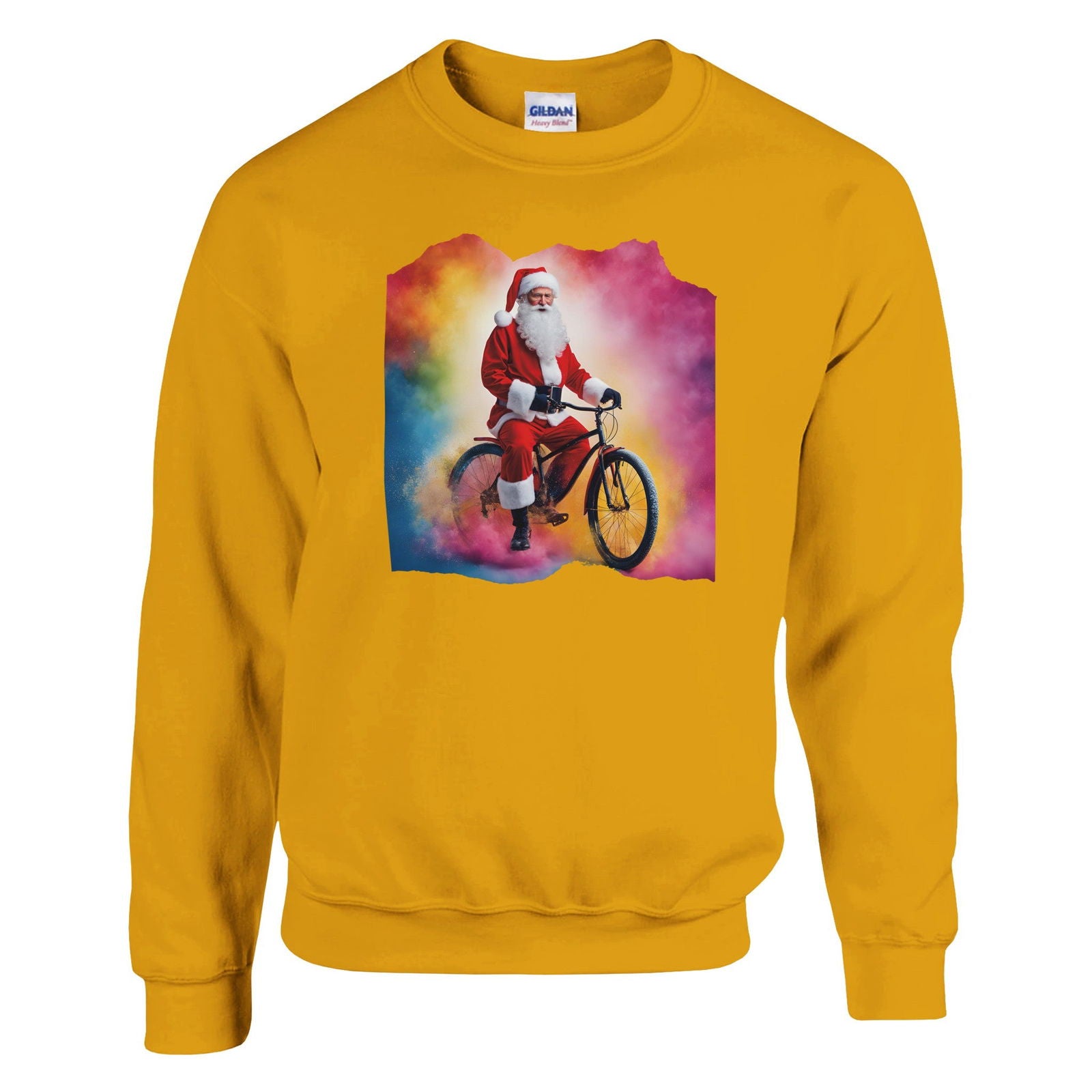 Kerstman op fiets | Trui Unisex - Tshirt-Fabriek.nl