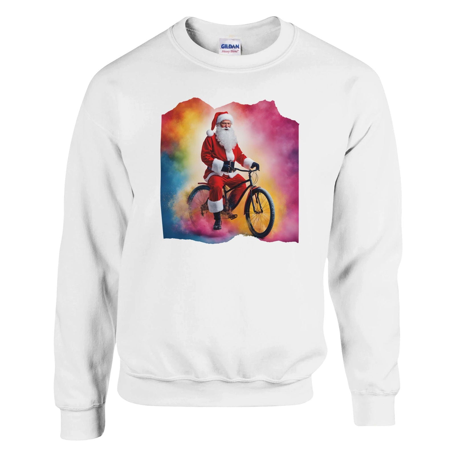 Kerstman op fiets | Trui Unisex - Tshirt-Fabriek.nl