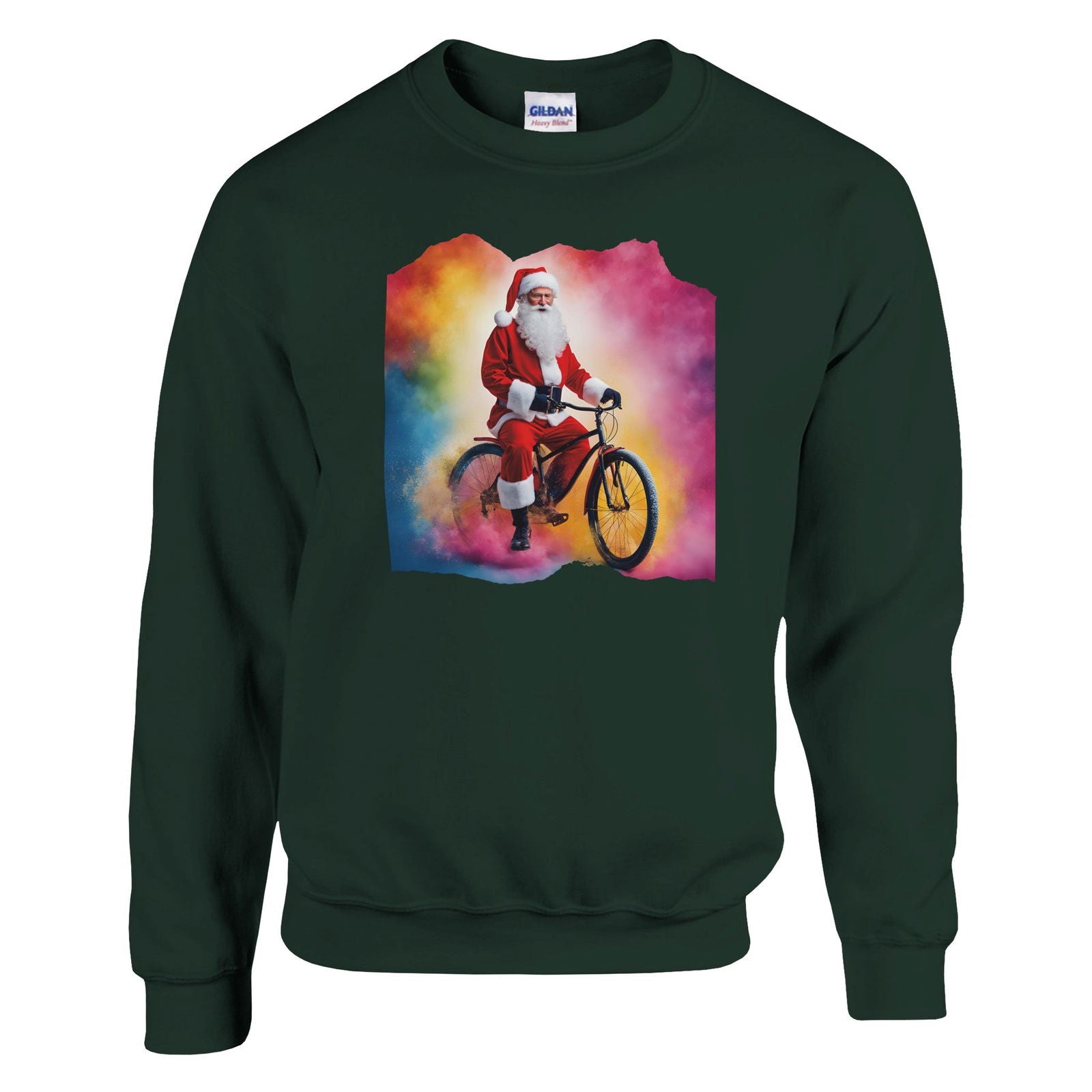 Kerstman op fiets | Trui Unisex - Tshirt-Fabriek.nl