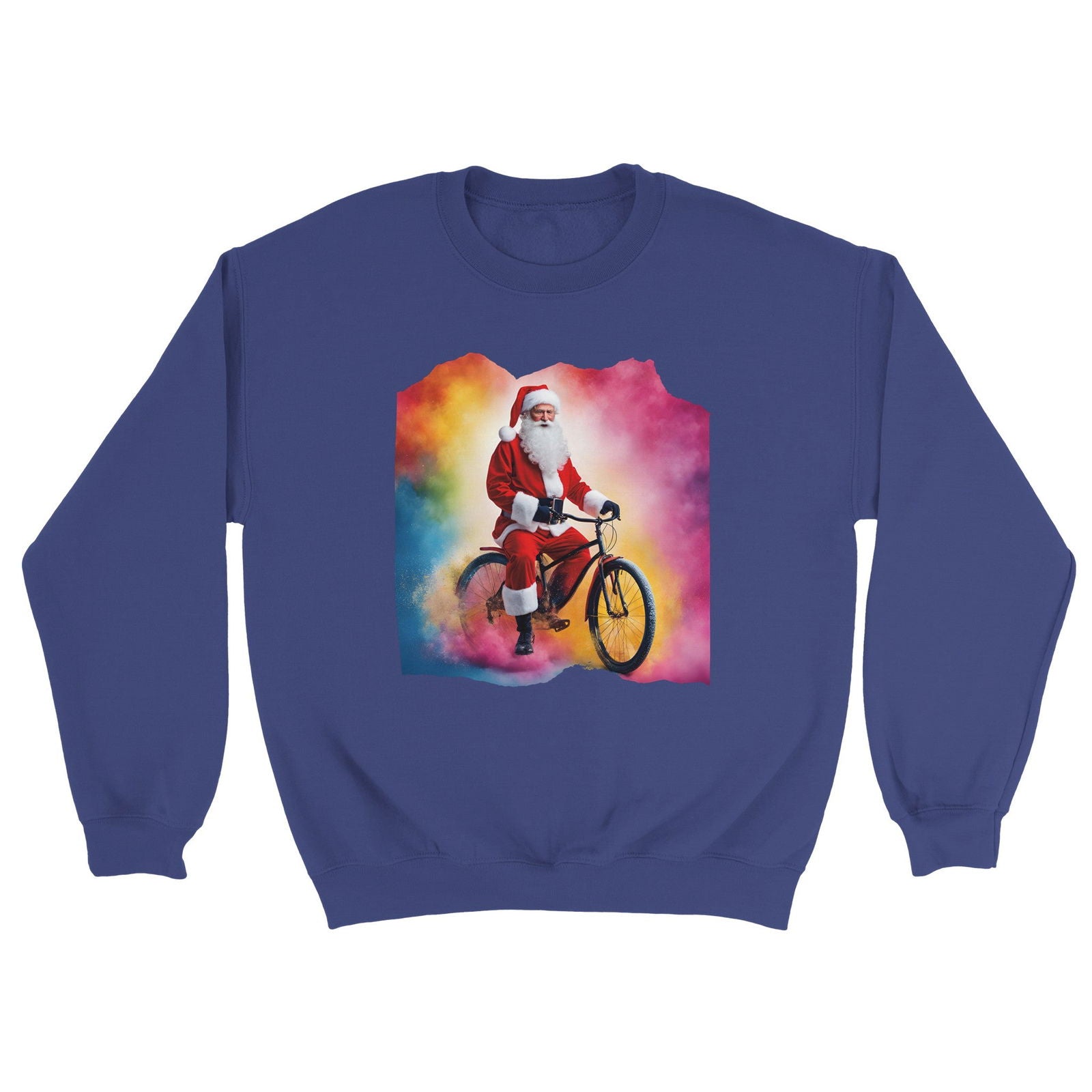 Kerstman op fiets | Trui Unisex - Tshirt-Fabriek.nl