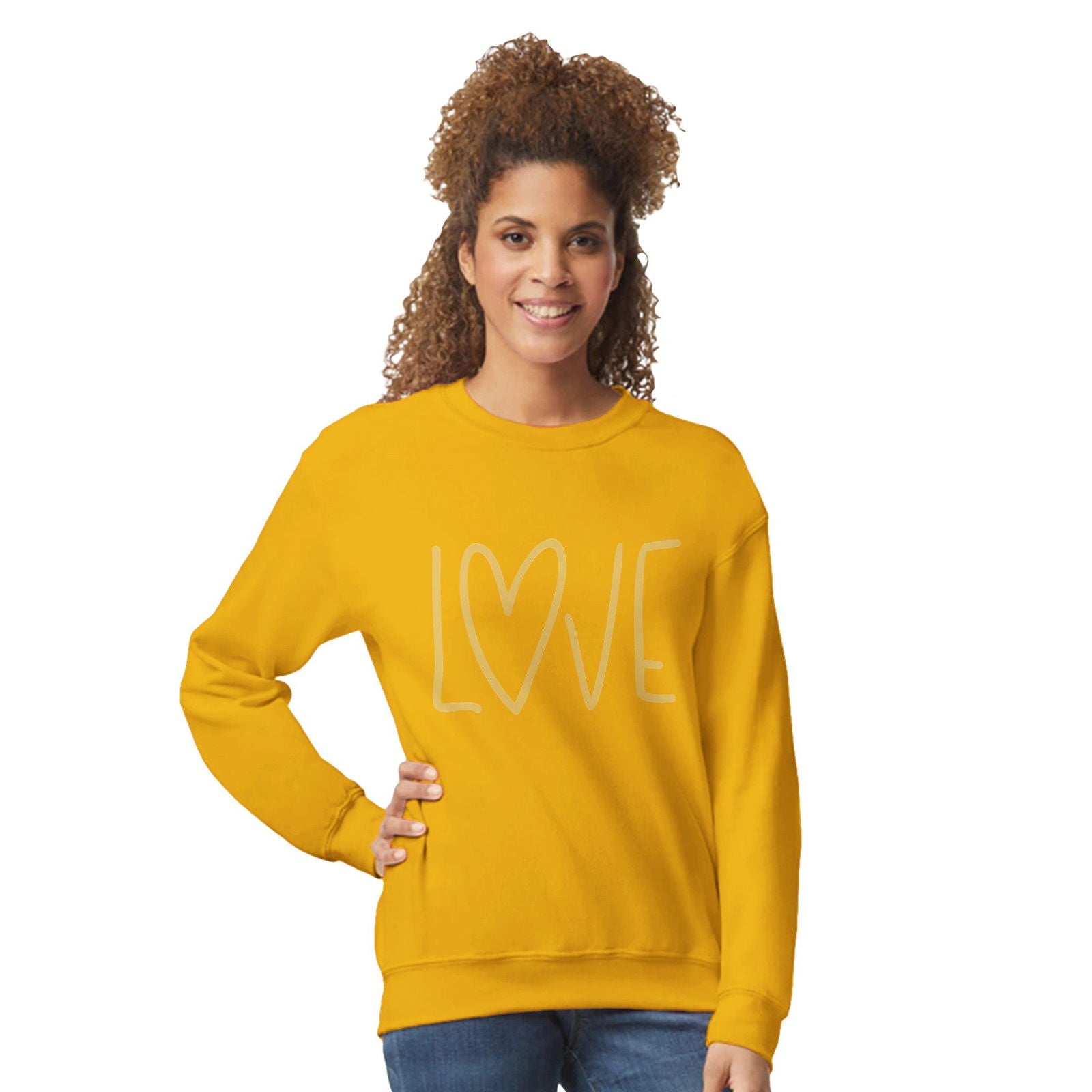 Love gold | Trui Unisex - Tshirt-Fabriek.nl