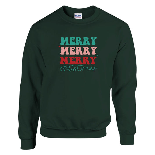 Merry Merry Merry Christmas | Trui Unisex - Tshirt-Fabriek.nl