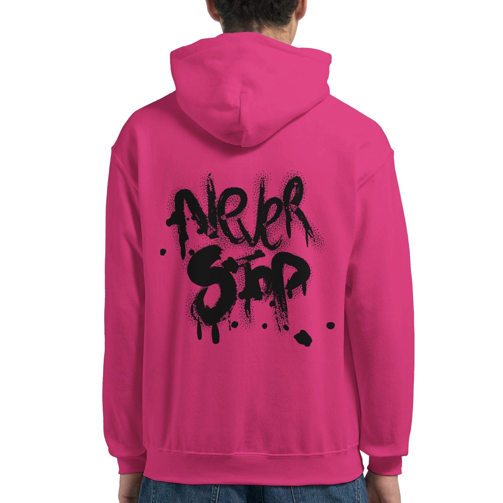 Never Stop | Hoodie Unisex - Tshirt-Fabriek.nl