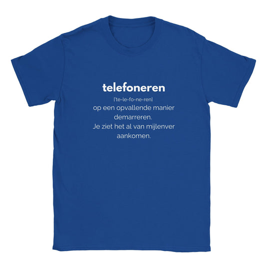 Pedal Play - Telefoneren | T-Shirt Unisex - Tshirt-Fabriek.nl