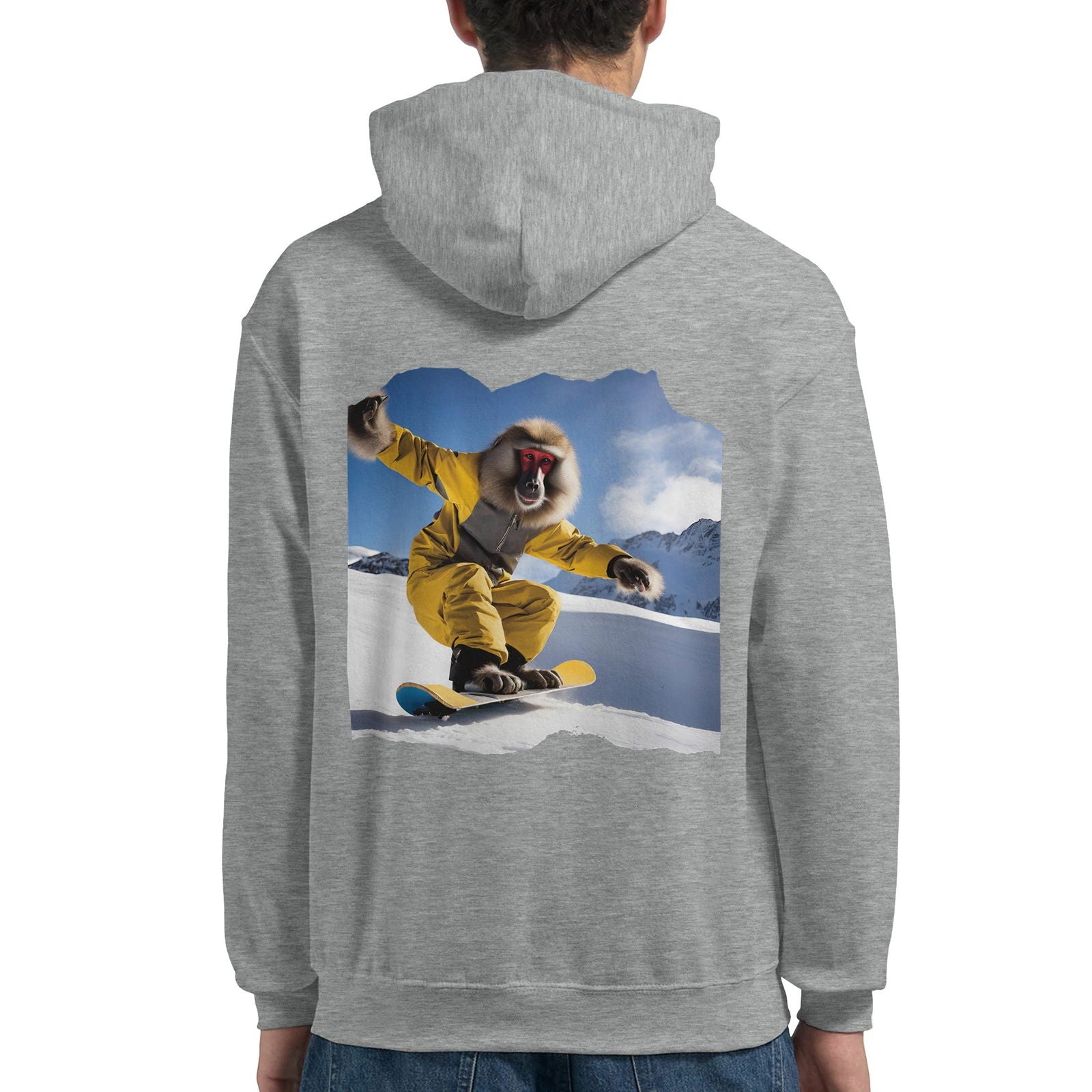 Powder Play Baboon | Hoodie Unisex - Tshirt-Fabriek.nl