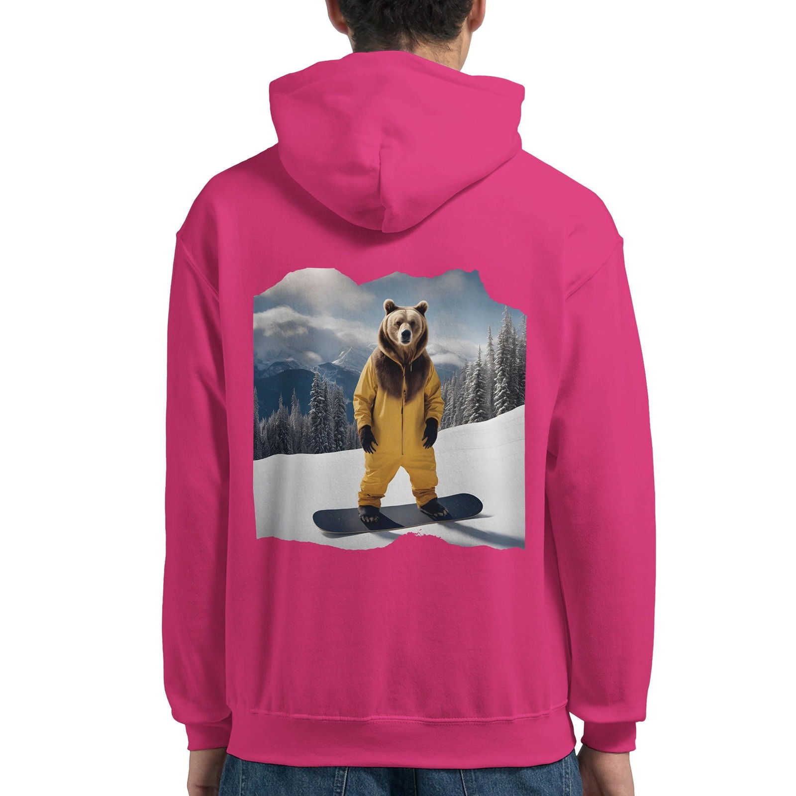 Powder Play Bear | Hoodie Unisex - Tshirt-Fabriek.nl