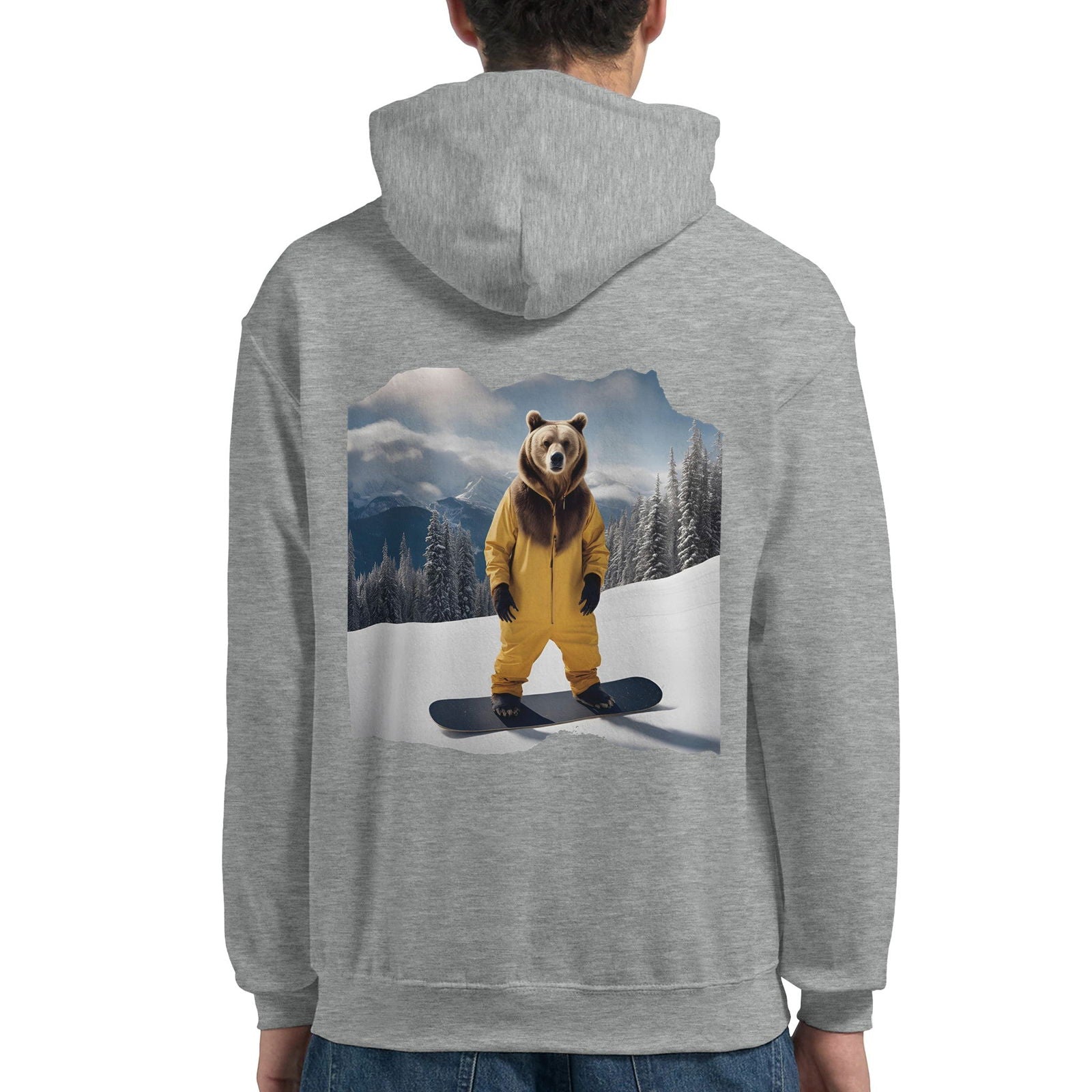 Powder Play Bear | Hoodie Unisex - Tshirt-Fabriek.nl