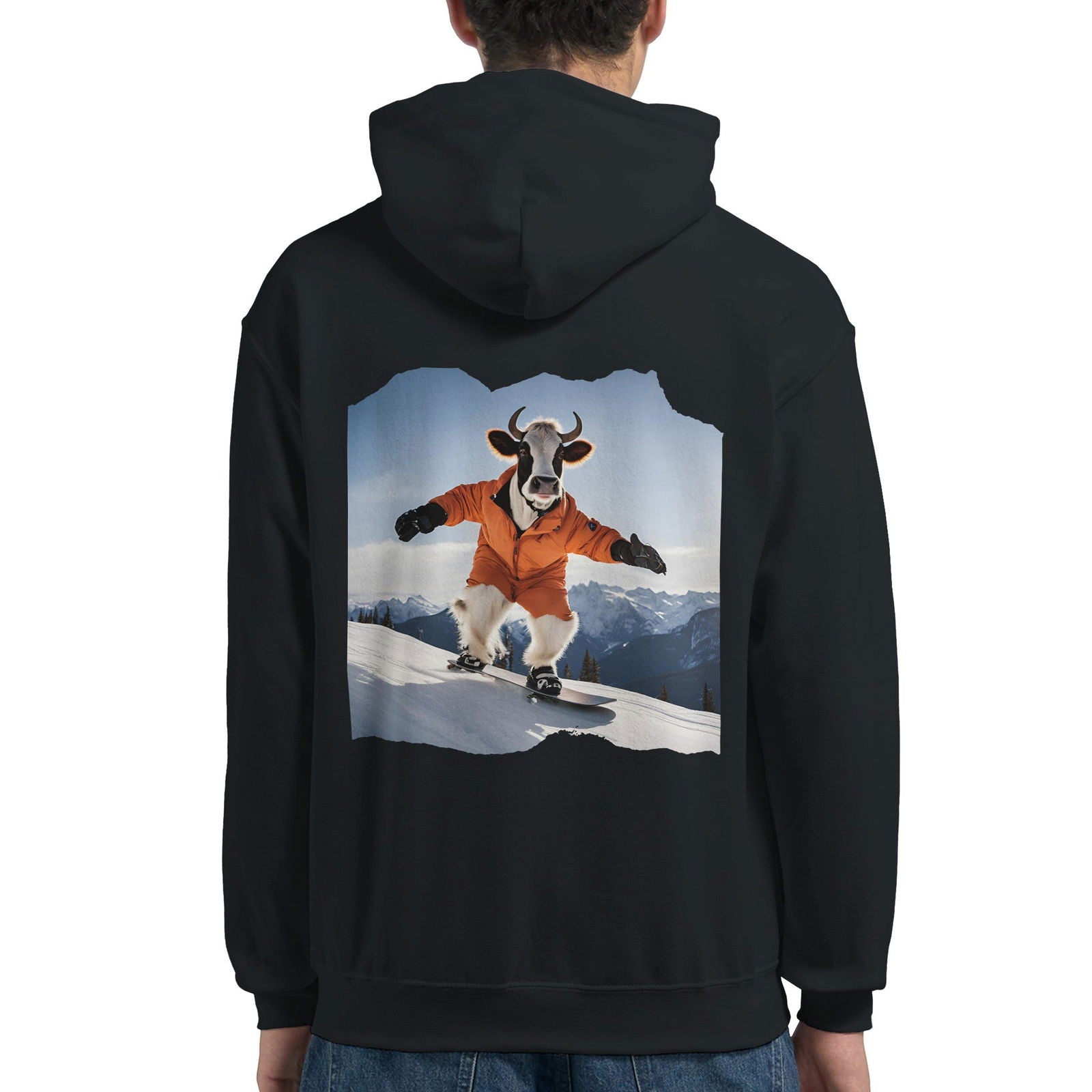 Powder Play Cow | Hoodie Unisex - Tshirt-Fabriek.nl