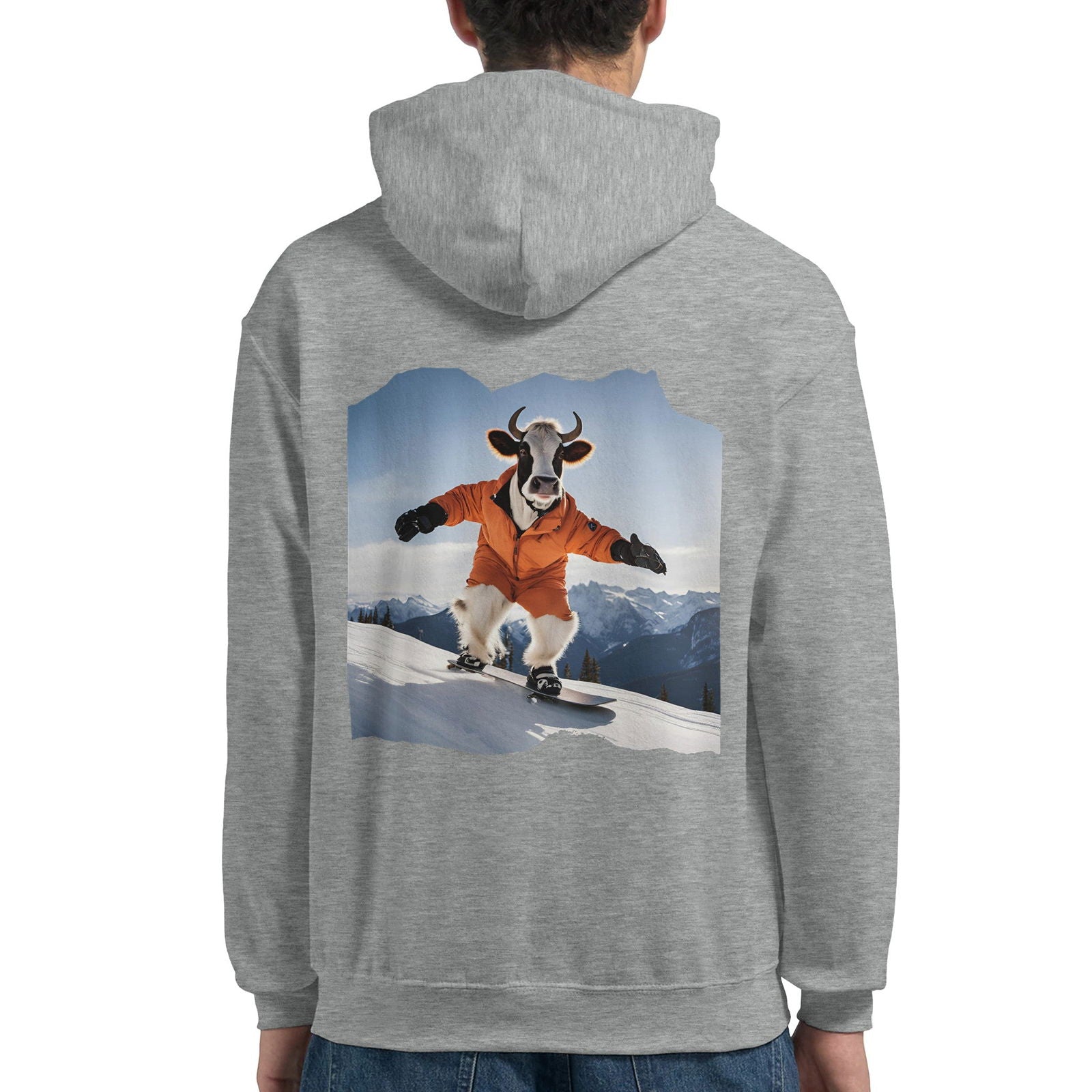 Powder Play Cow | Hoodie Unisex - Tshirt-Fabriek.nl