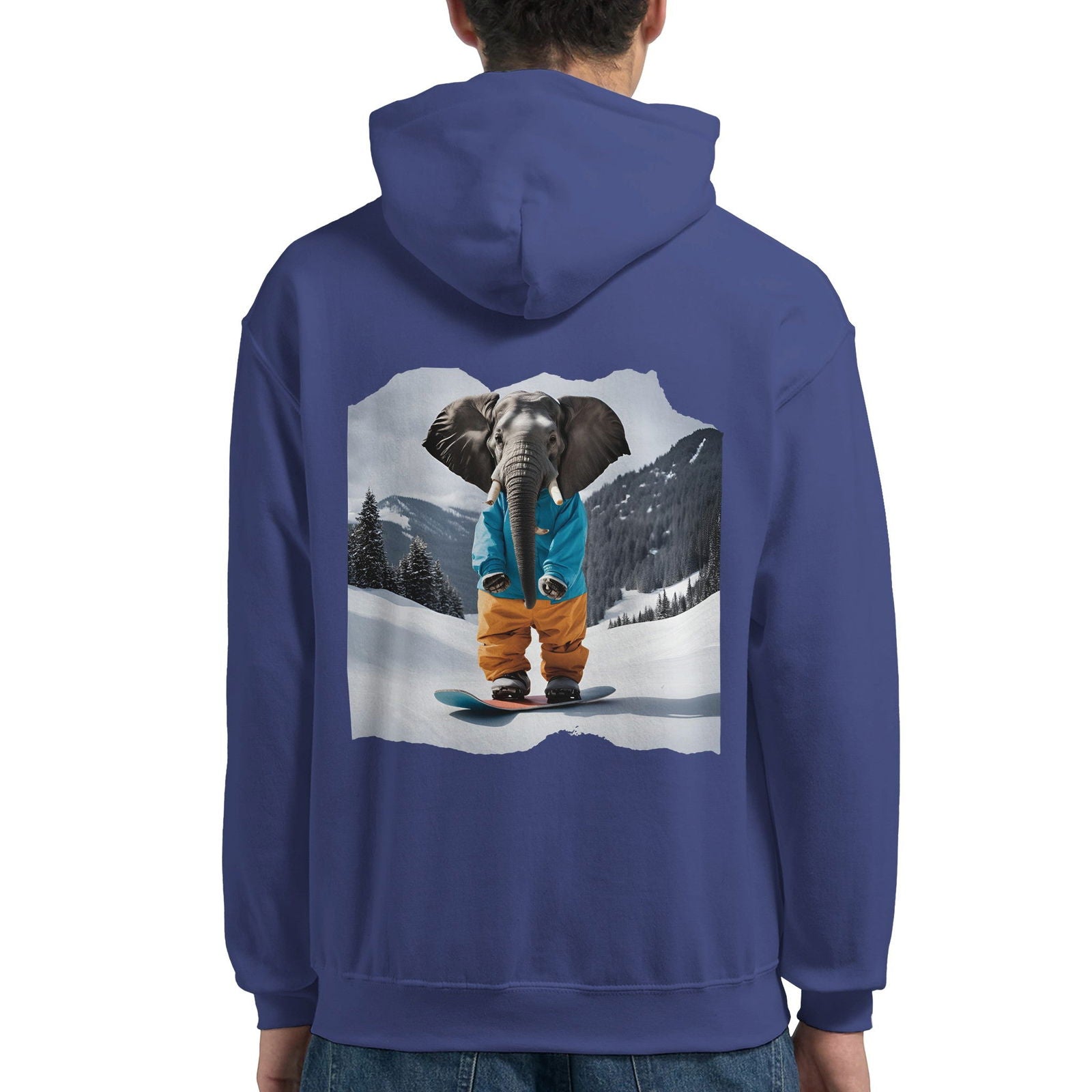 Powder Play Elephant | Hoodie Unisex - Tshirt-Fabriek.nl