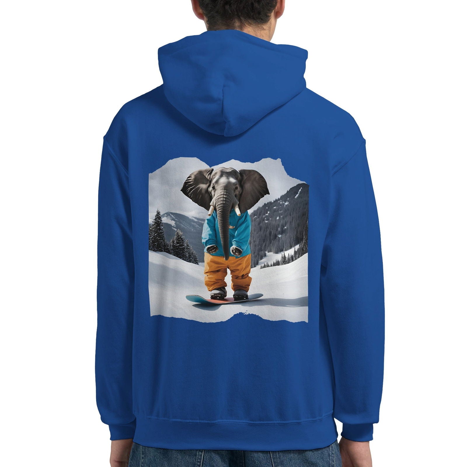 Powder Play Elephant | Hoodie Unisex - Tshirt-Fabriek.nl