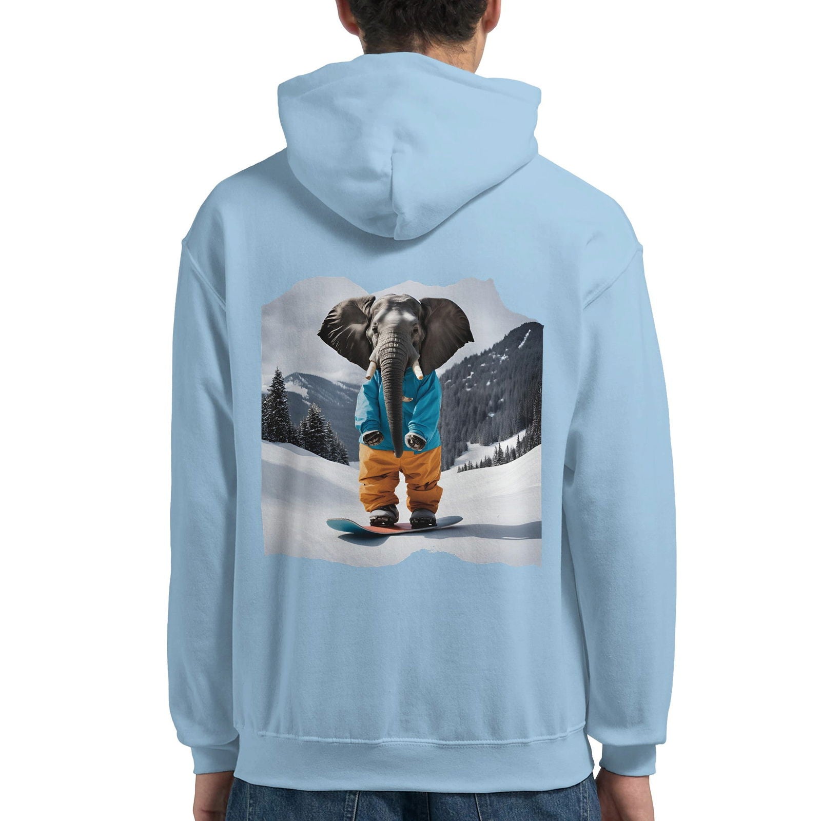 Powder Play Elephant | Hoodie Unisex - Tshirt-Fabriek.nl