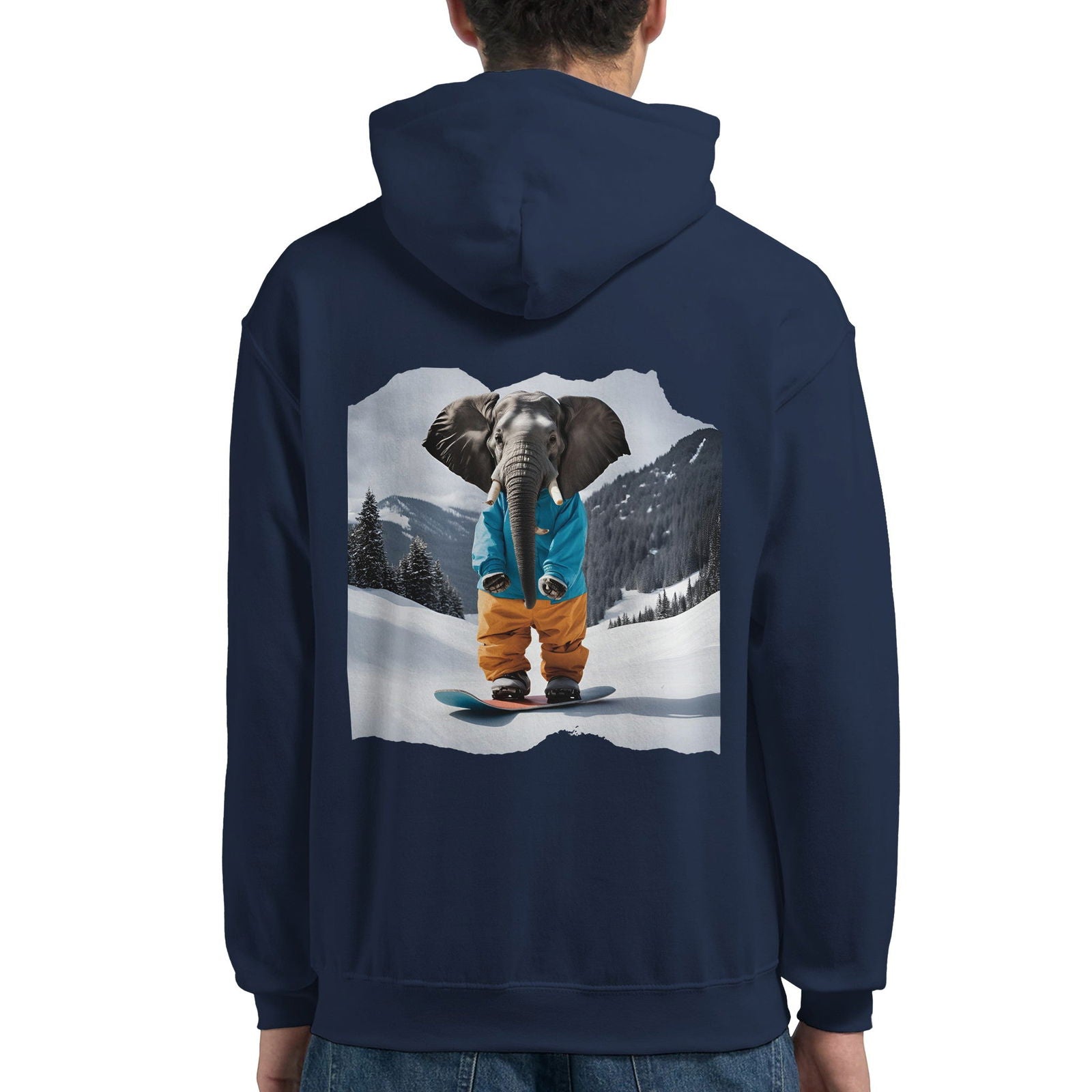 Powder Play Elephant | Hoodie Unisex - Tshirt-Fabriek.nl