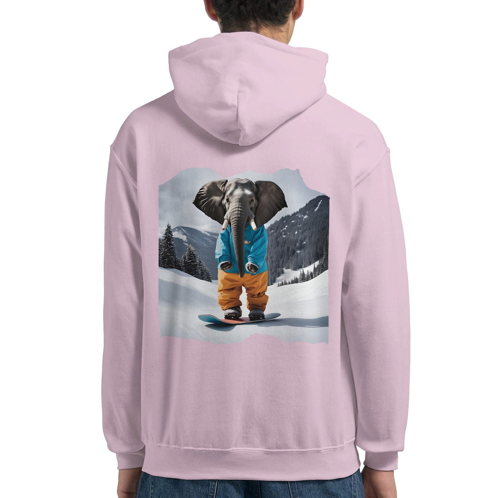 Powder Play Elephant | Hoodie Unisex - Tshirt-Fabriek.nl