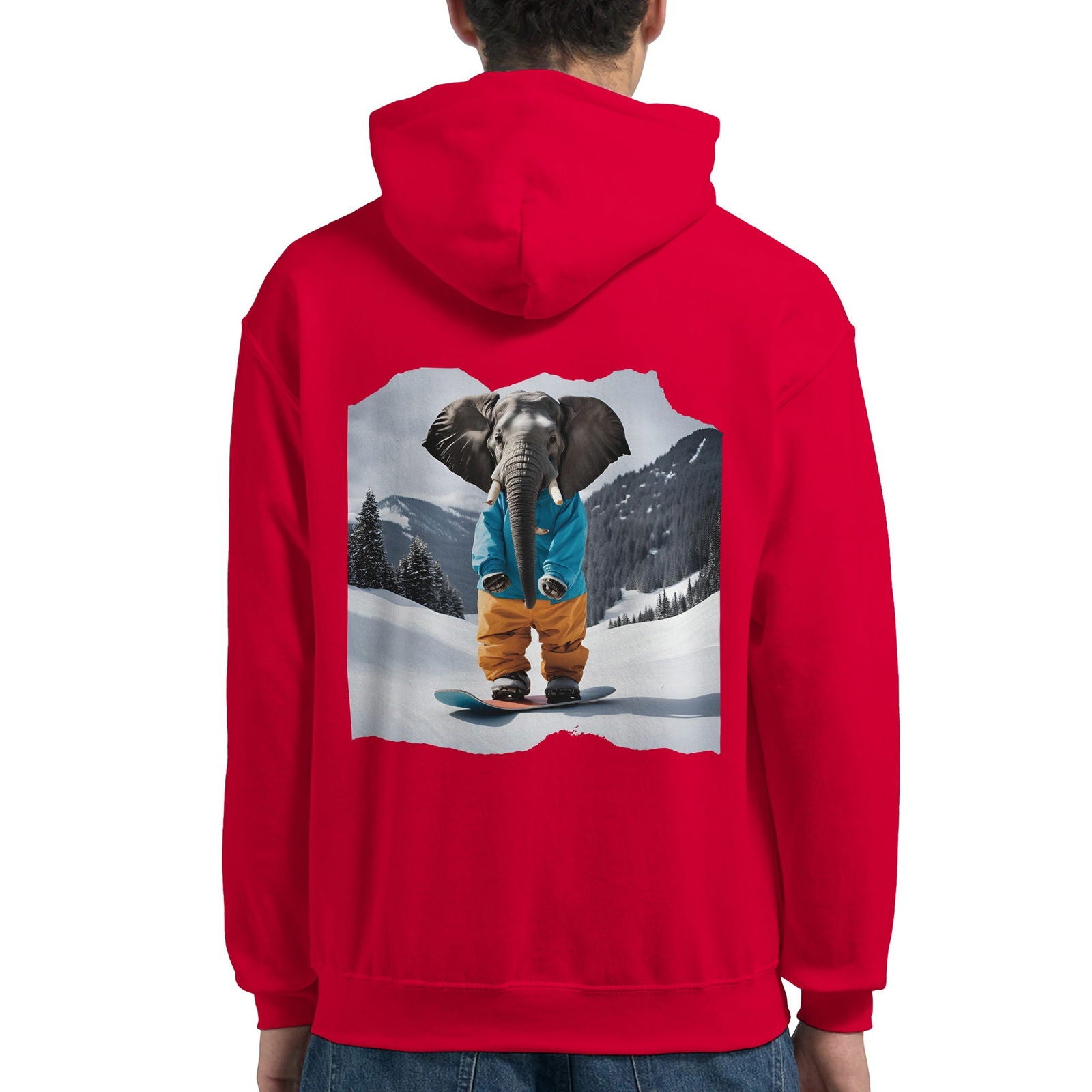 Powder Play Elephant | Hoodie Unisex - Tshirt-Fabriek.nl