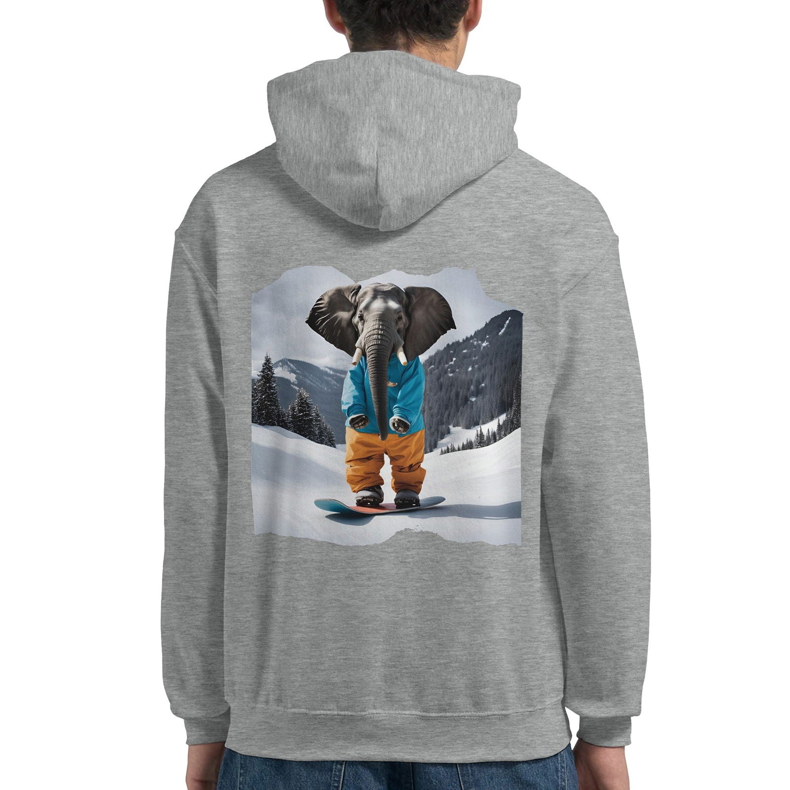 Powder Play Elephant | Hoodie Unisex - Tshirt-Fabriek.nl