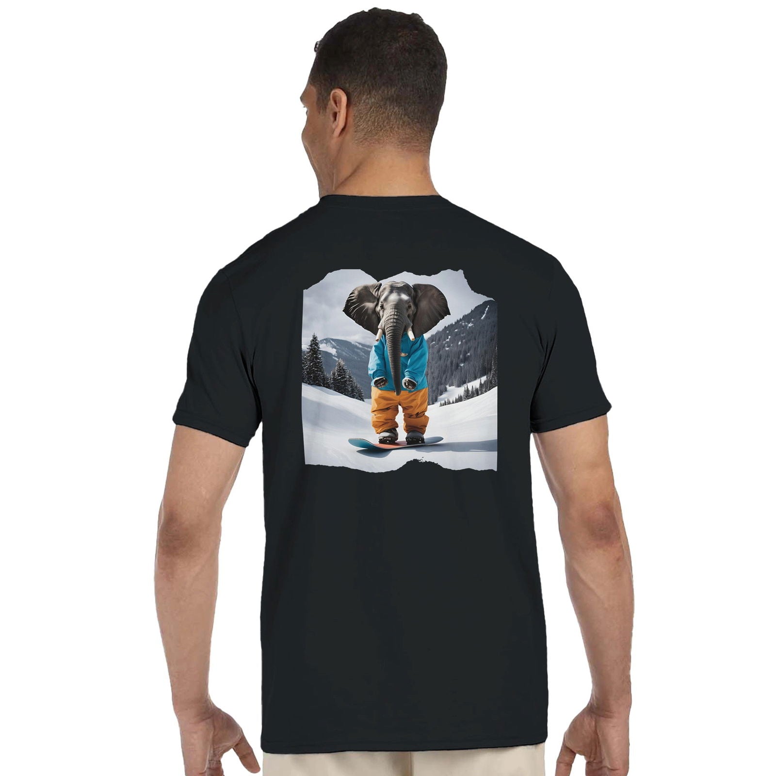 Powder Play Elephant | T-Shirt Unisex - Tshirt-Fabriek.nl