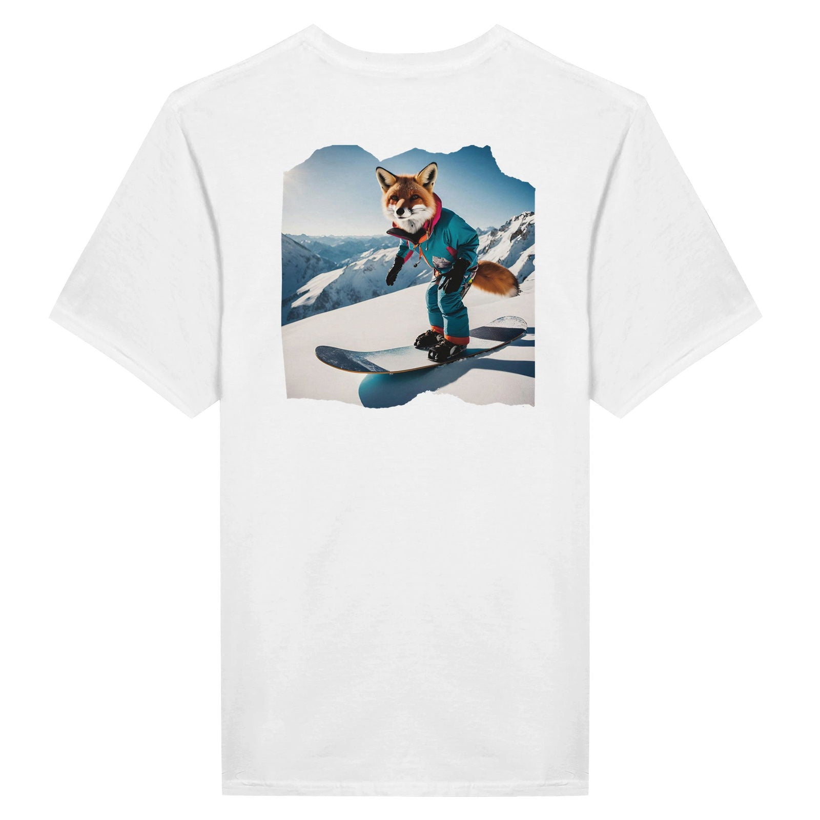 Powder Play Fox | T-Shirt Unisex - Tshirt-Fabriek.nl