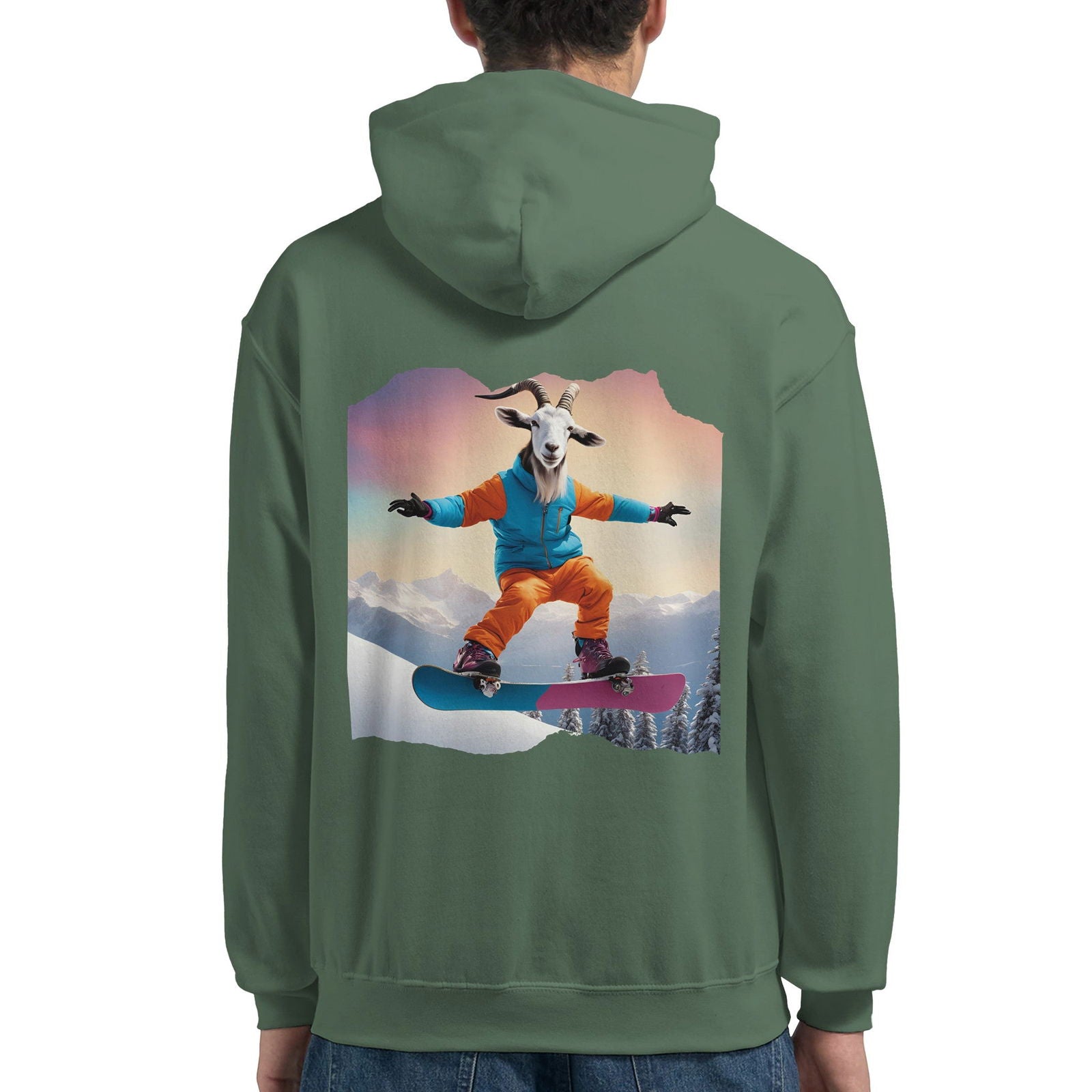 Powder Play Goat | Hoodie Unisex - Tshirt-Fabriek.nl