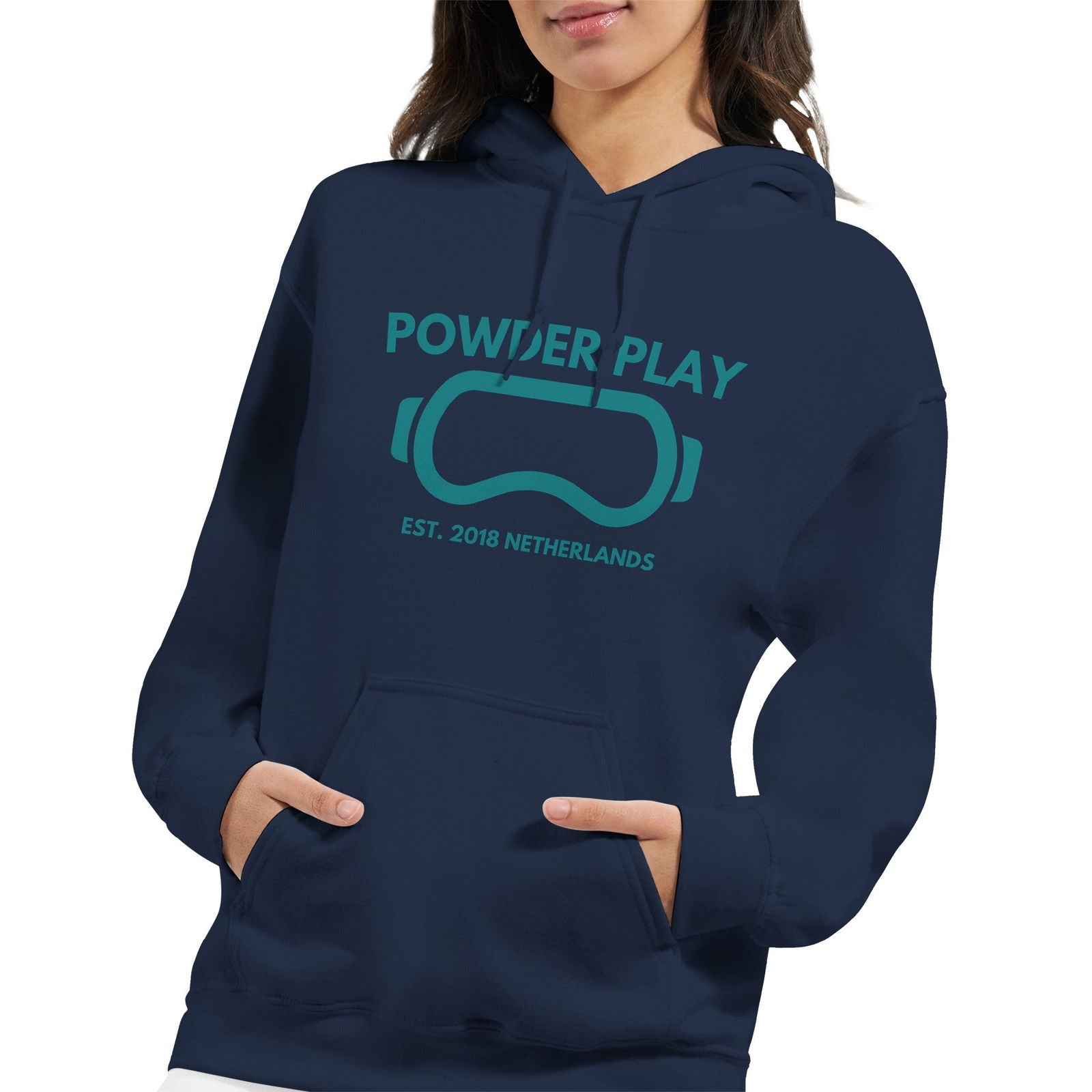 Powder Play Hippo | Hoodie Unisex - Tshirt-Fabriek.nl