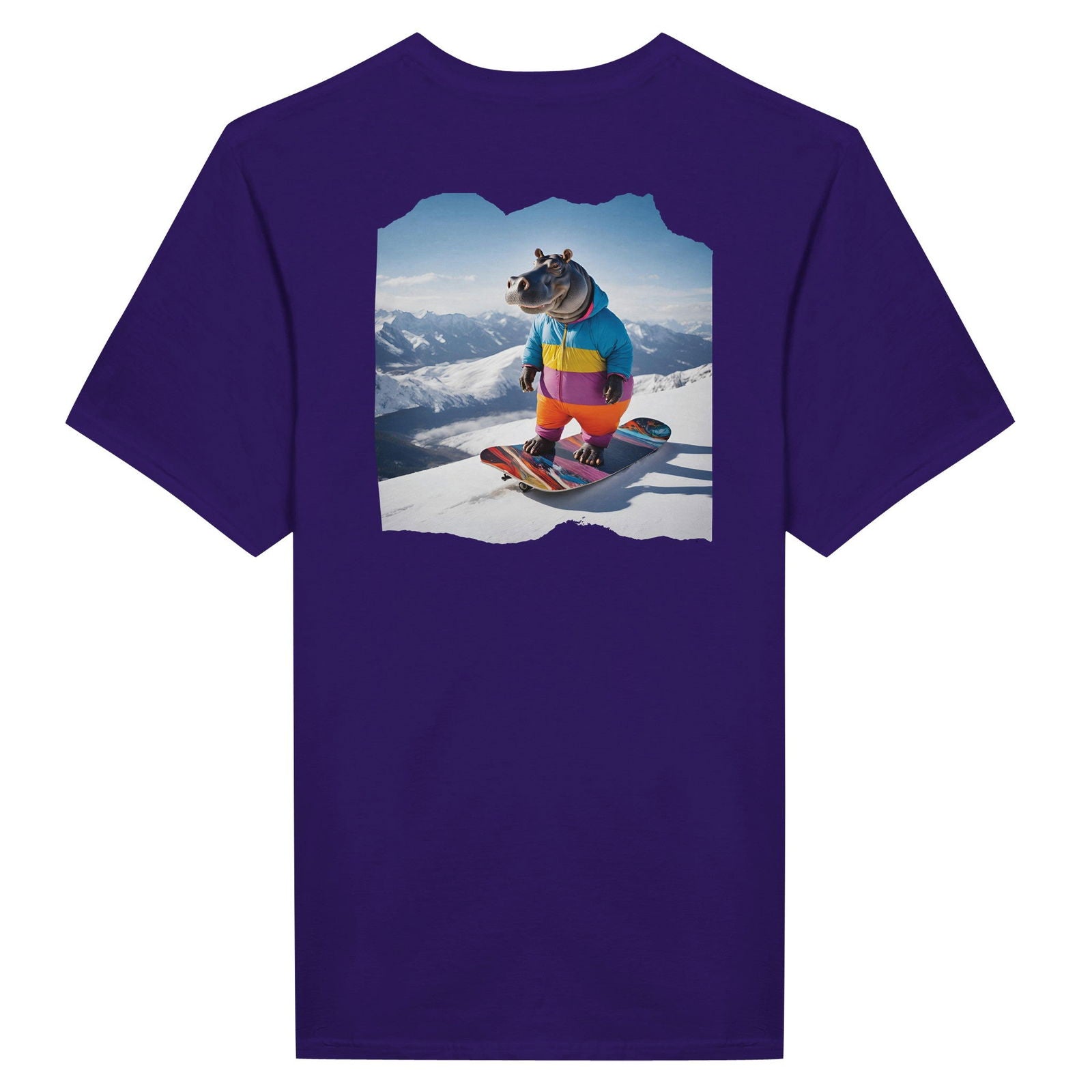 Powder Play Hippo | T-Shirt Unisex - Tshirt-Fabriek.nl