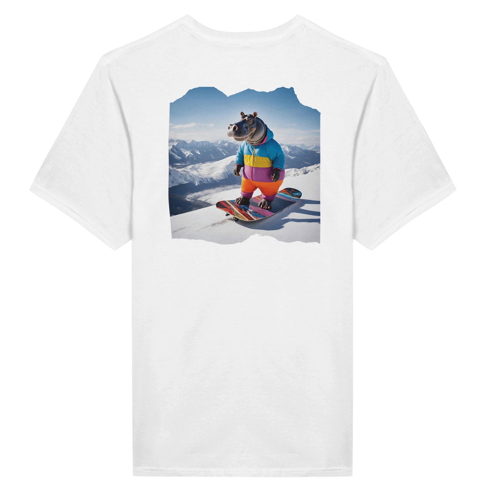 Powder Play Hippo | T-Shirt Unisex - Tshirt-Fabriek.nl