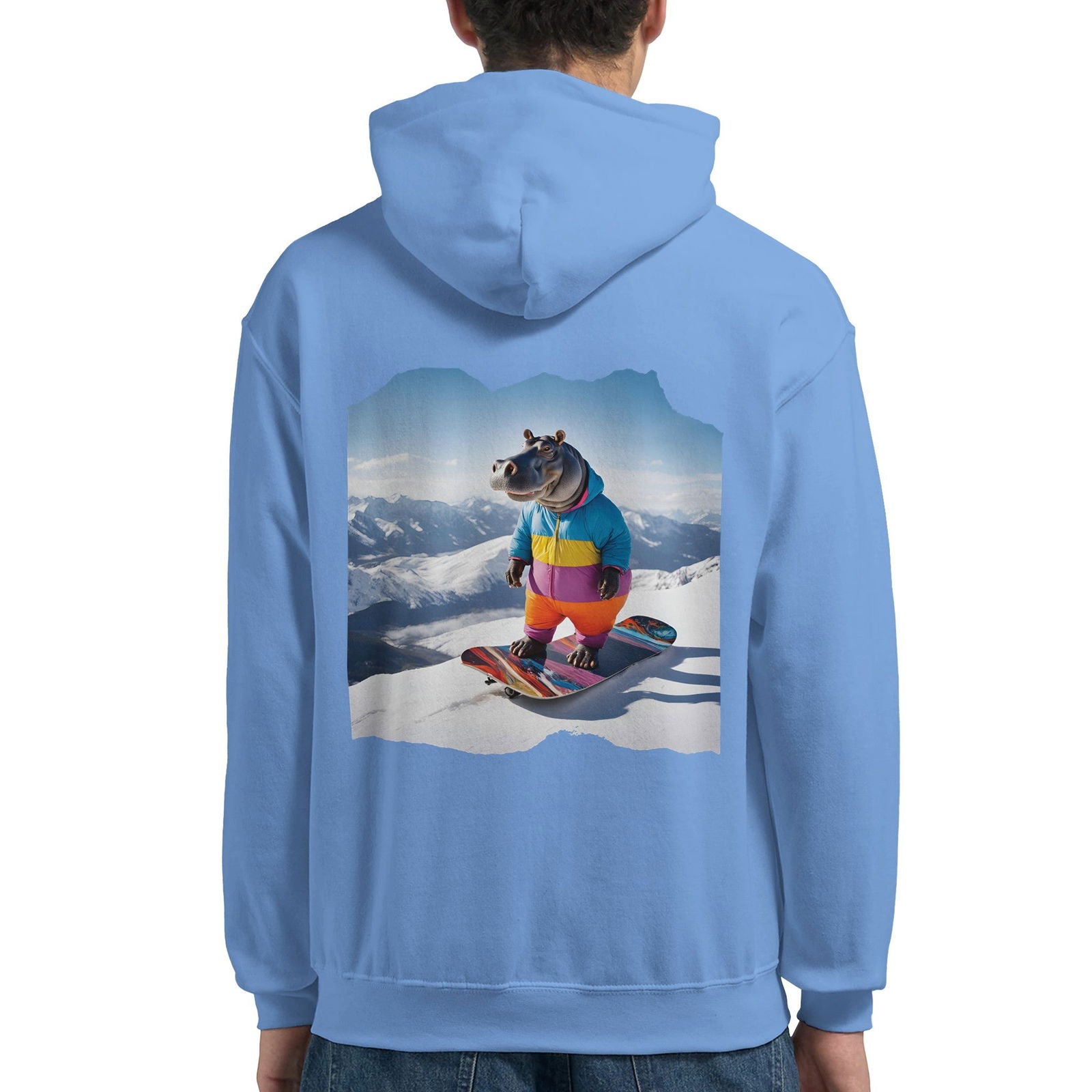 Powder Play Hippopotamus | Hoodie Unisex - Tshirt-Fabriek.nl