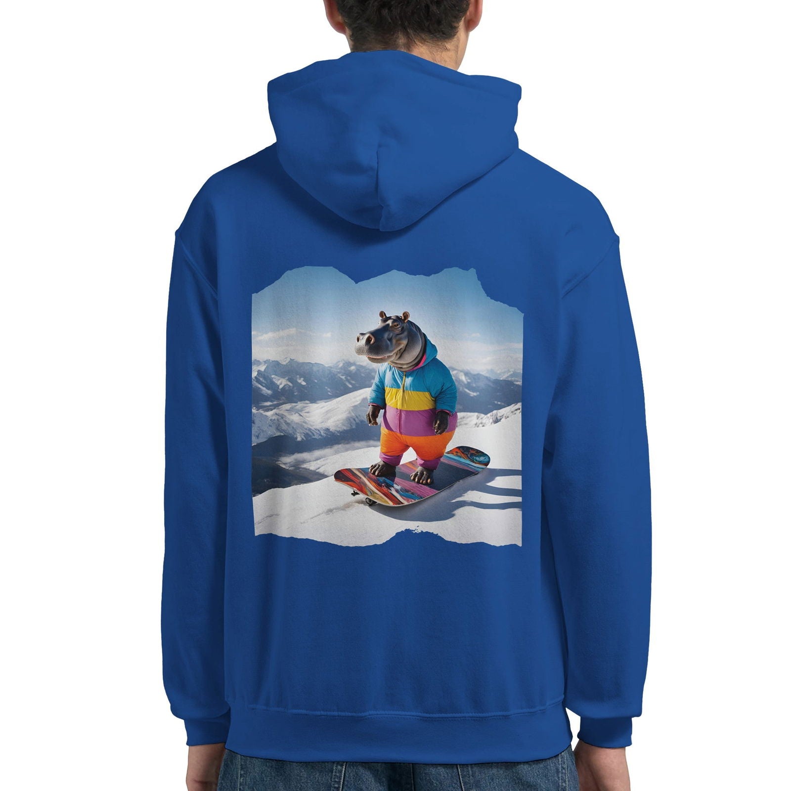 Powder Play Hippopotamus | Hoodie Unisex - Tshirt-Fabriek.nl